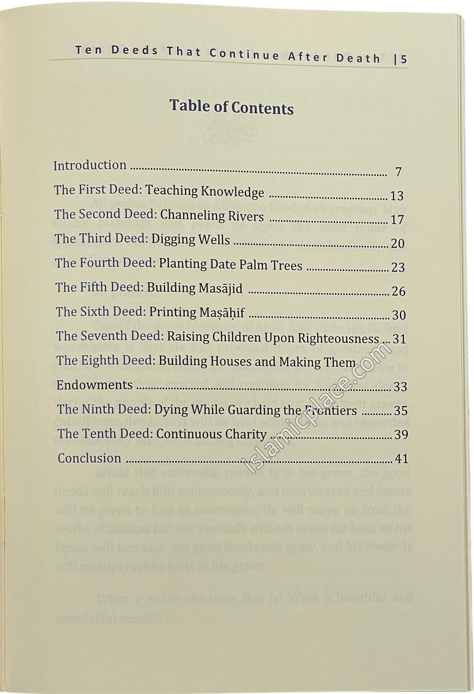 Ten Deeds that Continue to be Rewarded After Death