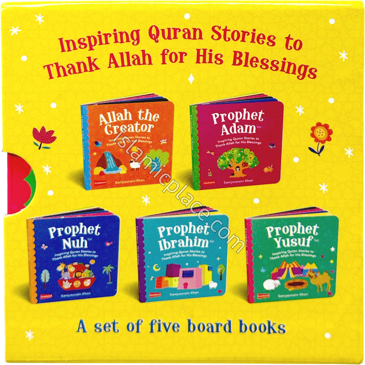 Baby's First Box of Quran Stories - vol 1 - set of 5 board books - Inspiring Quran Stories to Thank Allah for His Blessings