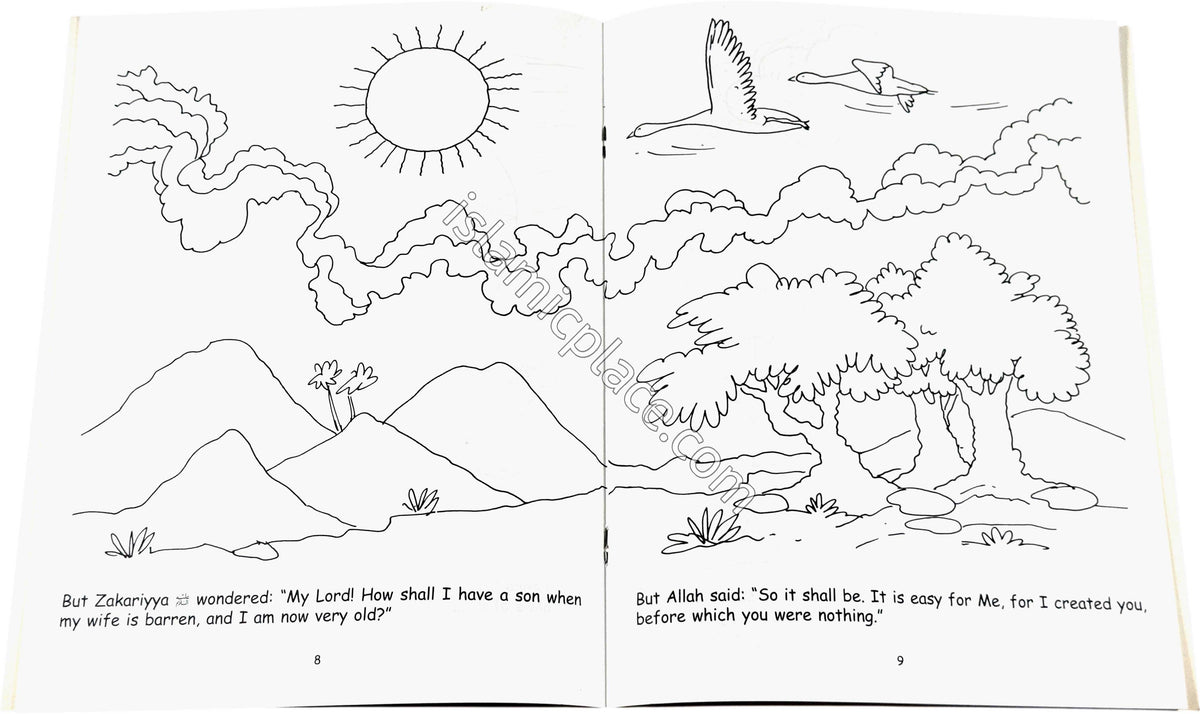 The Story of the Prophet Zakariyya (Coloring Book) Children's Stories from the Quran