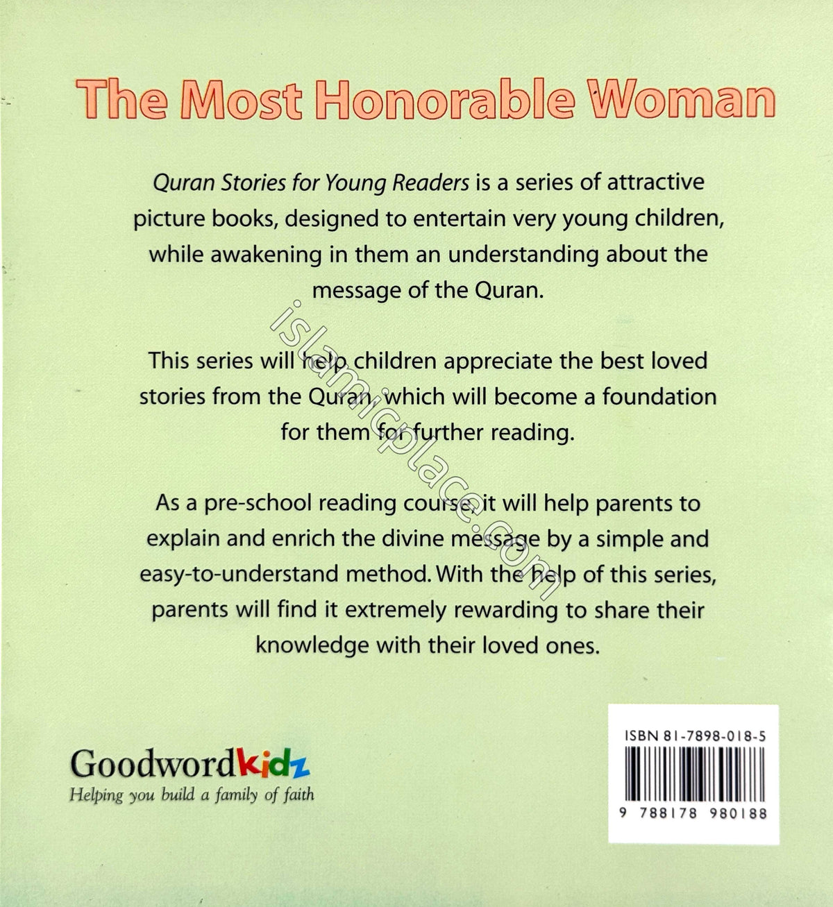 The Most Honorable Woman - Quran Stories for Young Readers