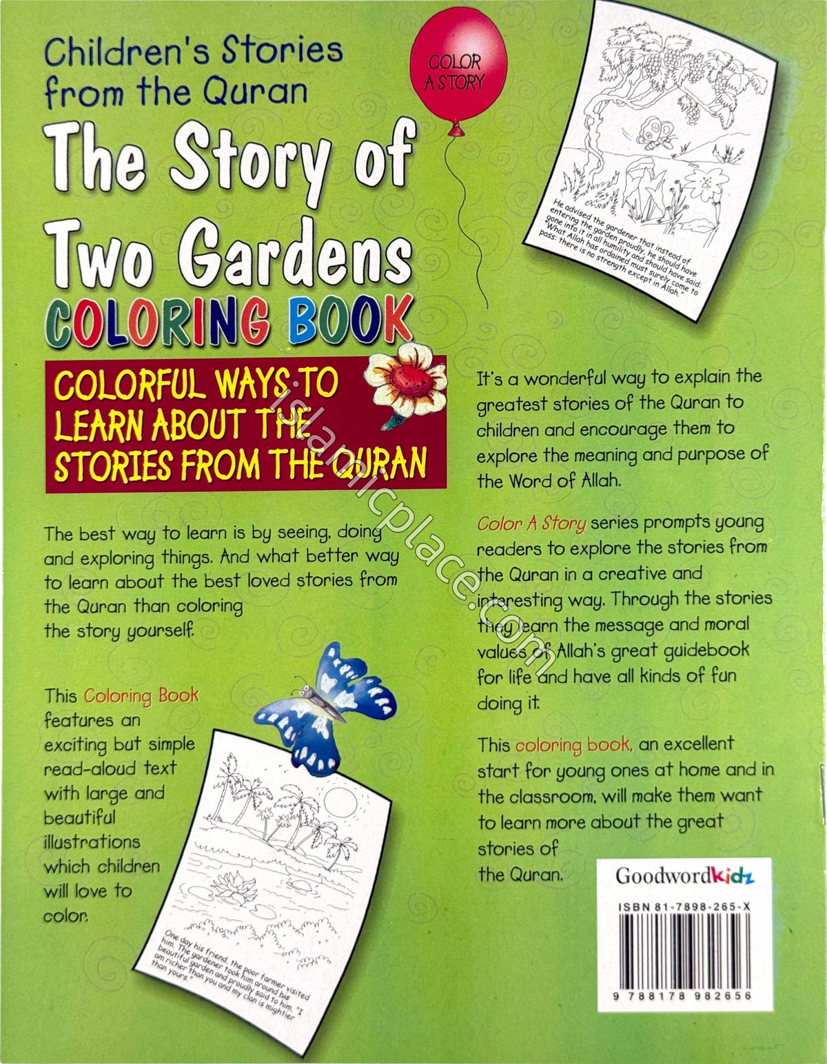 The Story of Two Gardens (Coloring Book) Children's Stories from the Quran