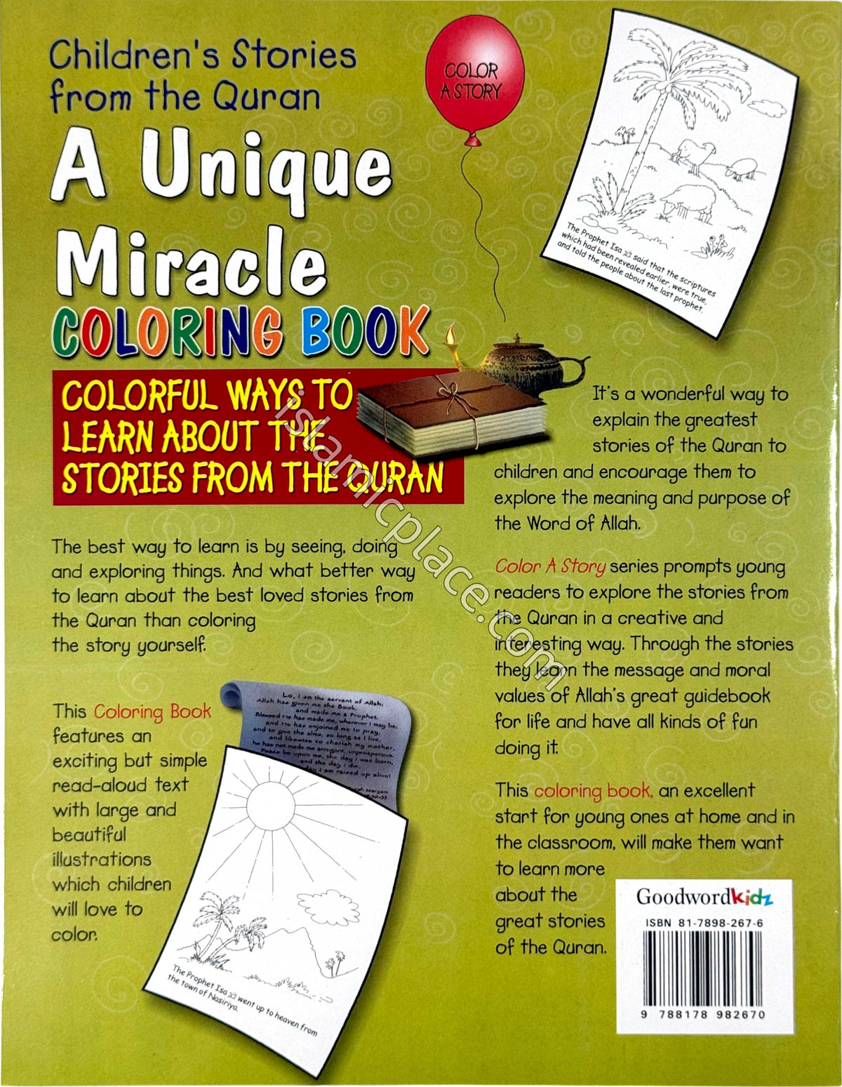A Unique Miracle (Coloring Book) Children's Stories from the Quran