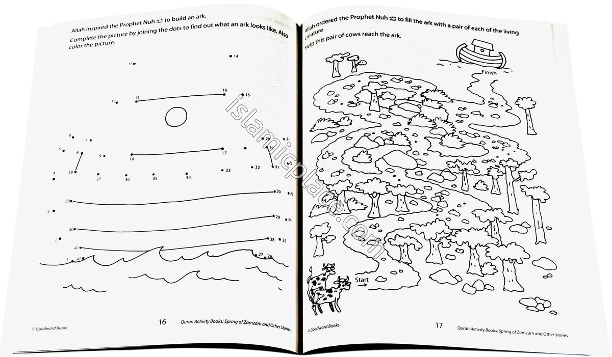 The Spring of Zamzam and other stories - Quran Activity Books - Fun to color and do