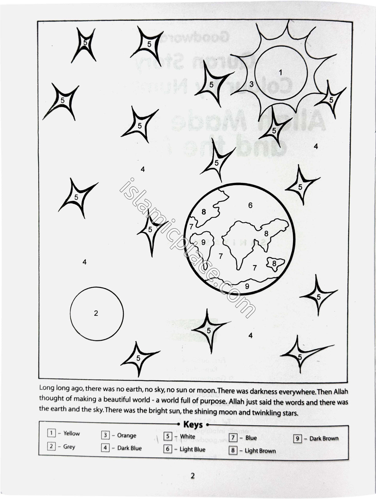 Allah Made the Sun and the Moon - Quran Story Color by Numbers