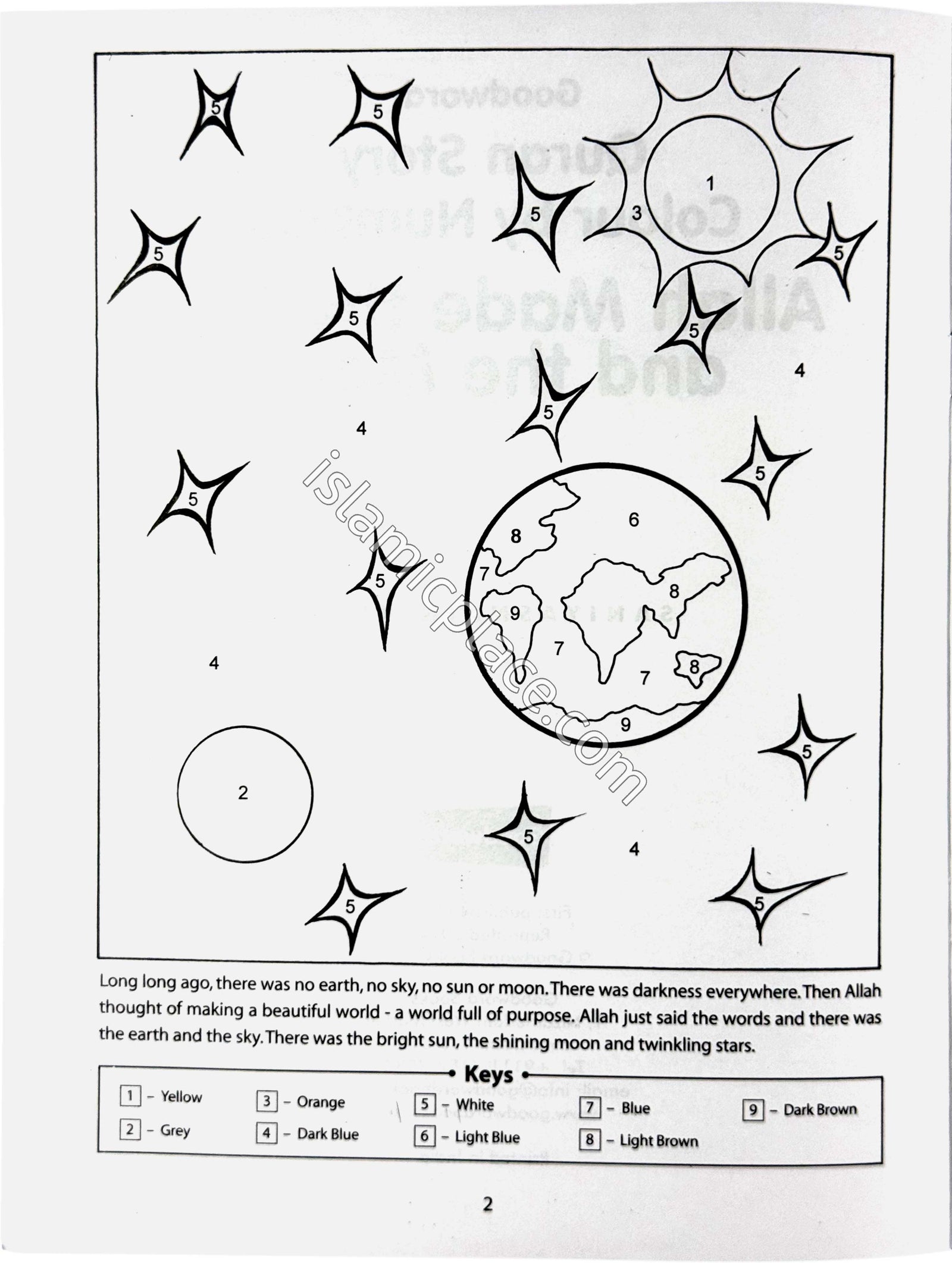 Allah Made the Sun and the Moon - Quran Story Color by Numbers
