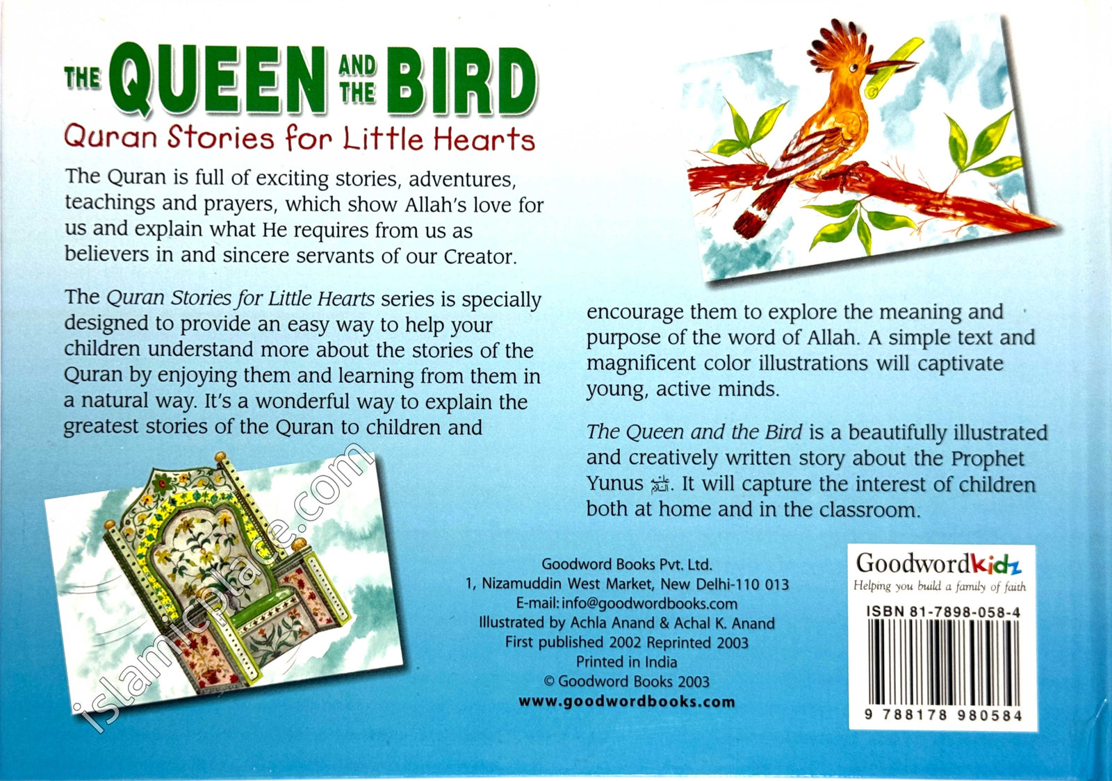 The Queen and the Bird - Quran Stories for Little Hearts (Hardback)