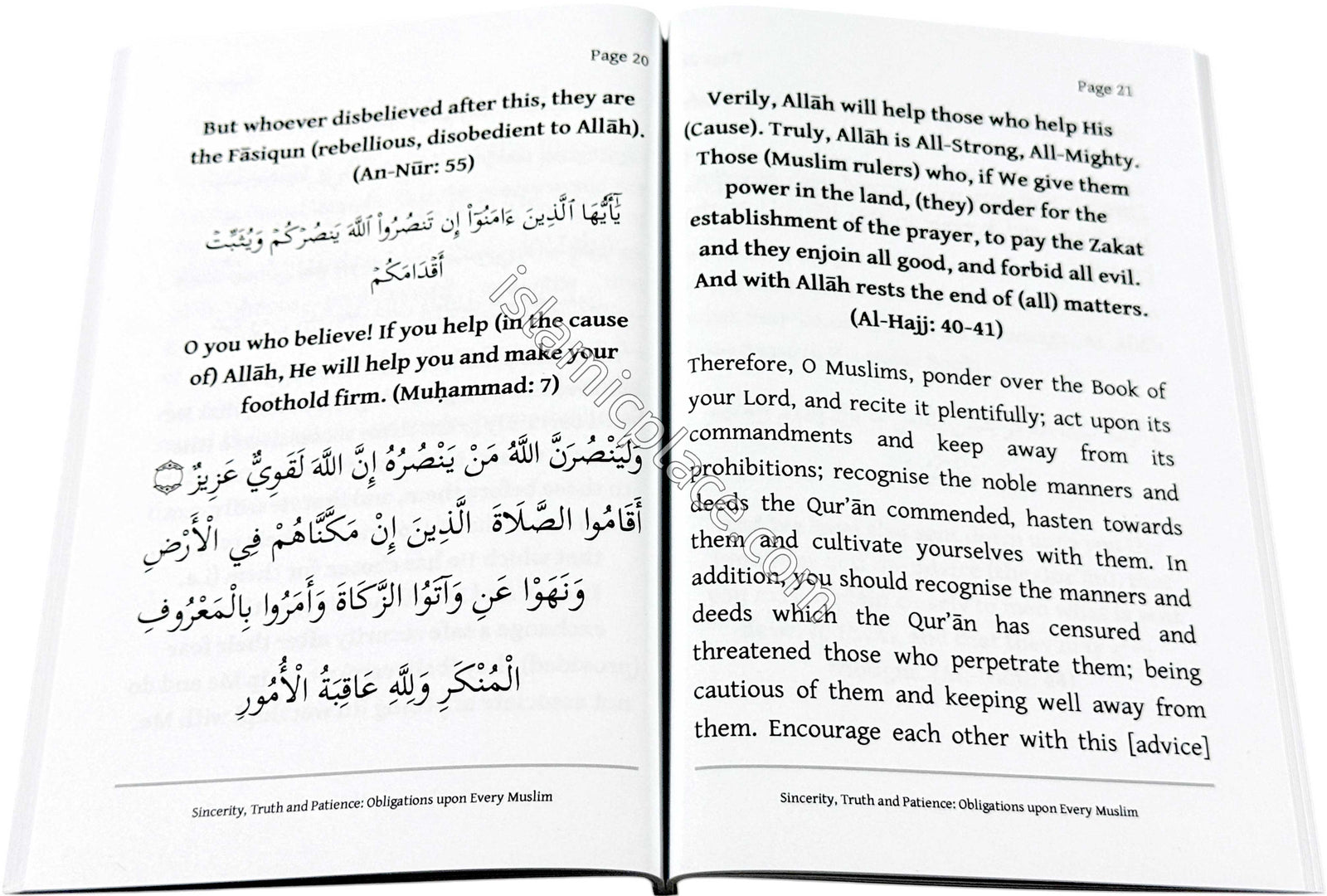 Sincerity, Truth and Patience - Obligations upon Every Muslim