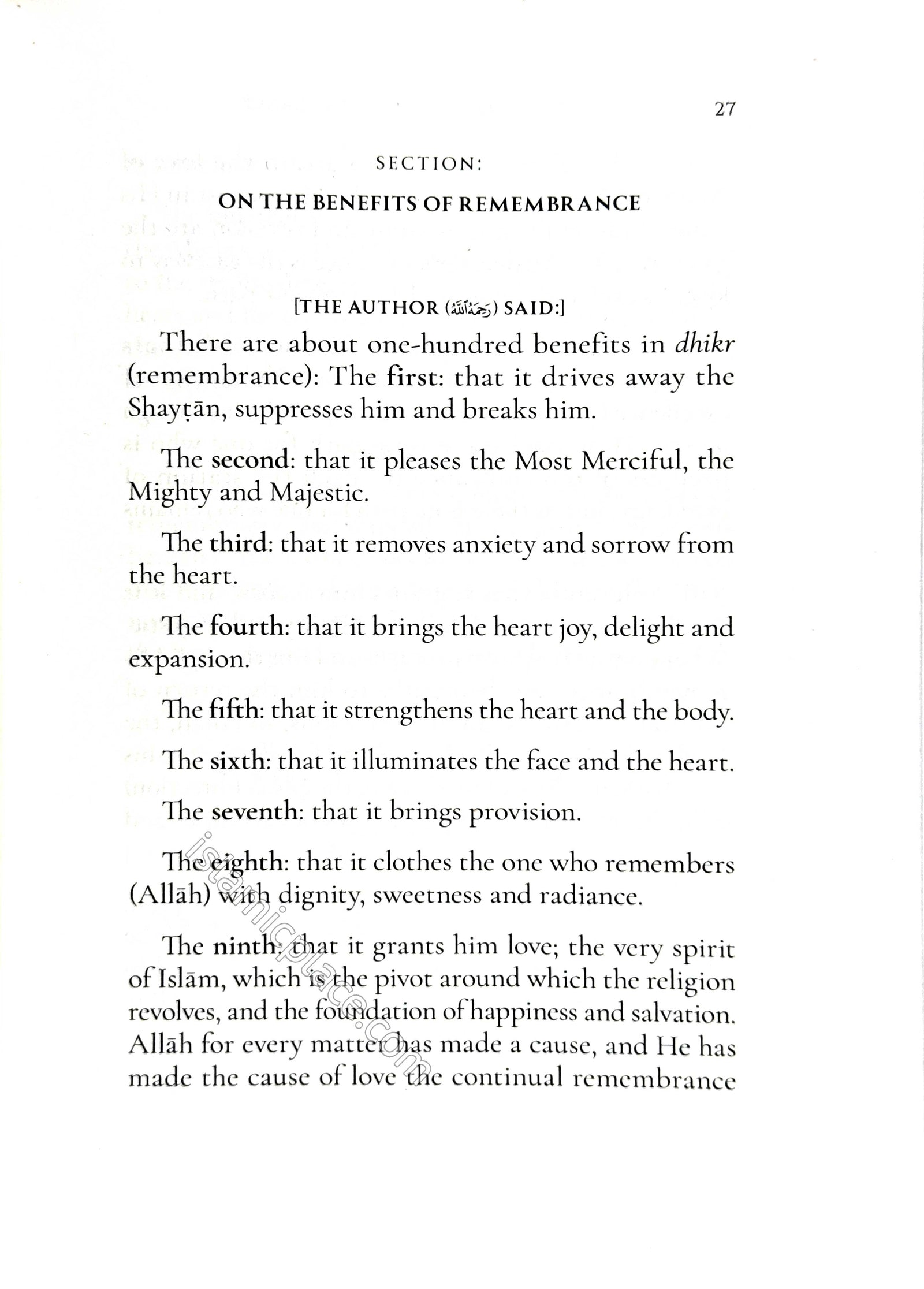 An Explanation of Ibn al-Qayyim's The Benefits of Remembrance