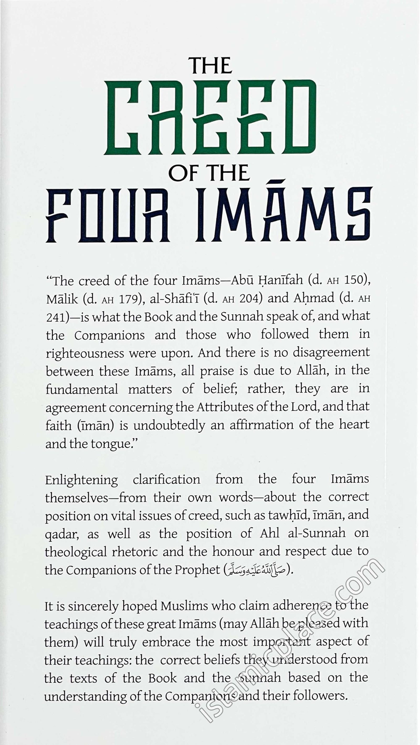The Creed of the Four Imaams