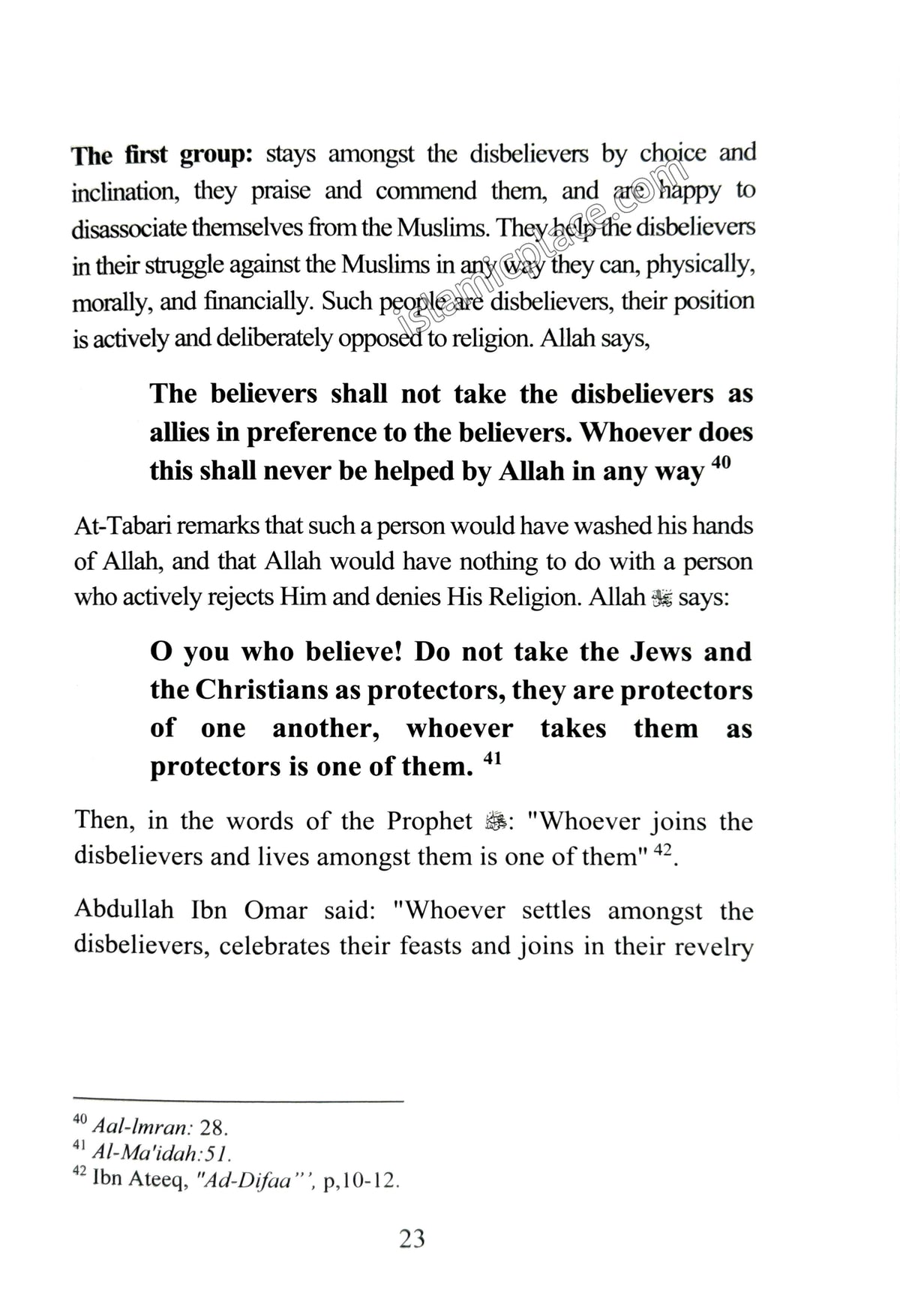 Al-Wala' Wa'l-Bara' (Part 3) According to Aqeedah of Salaf