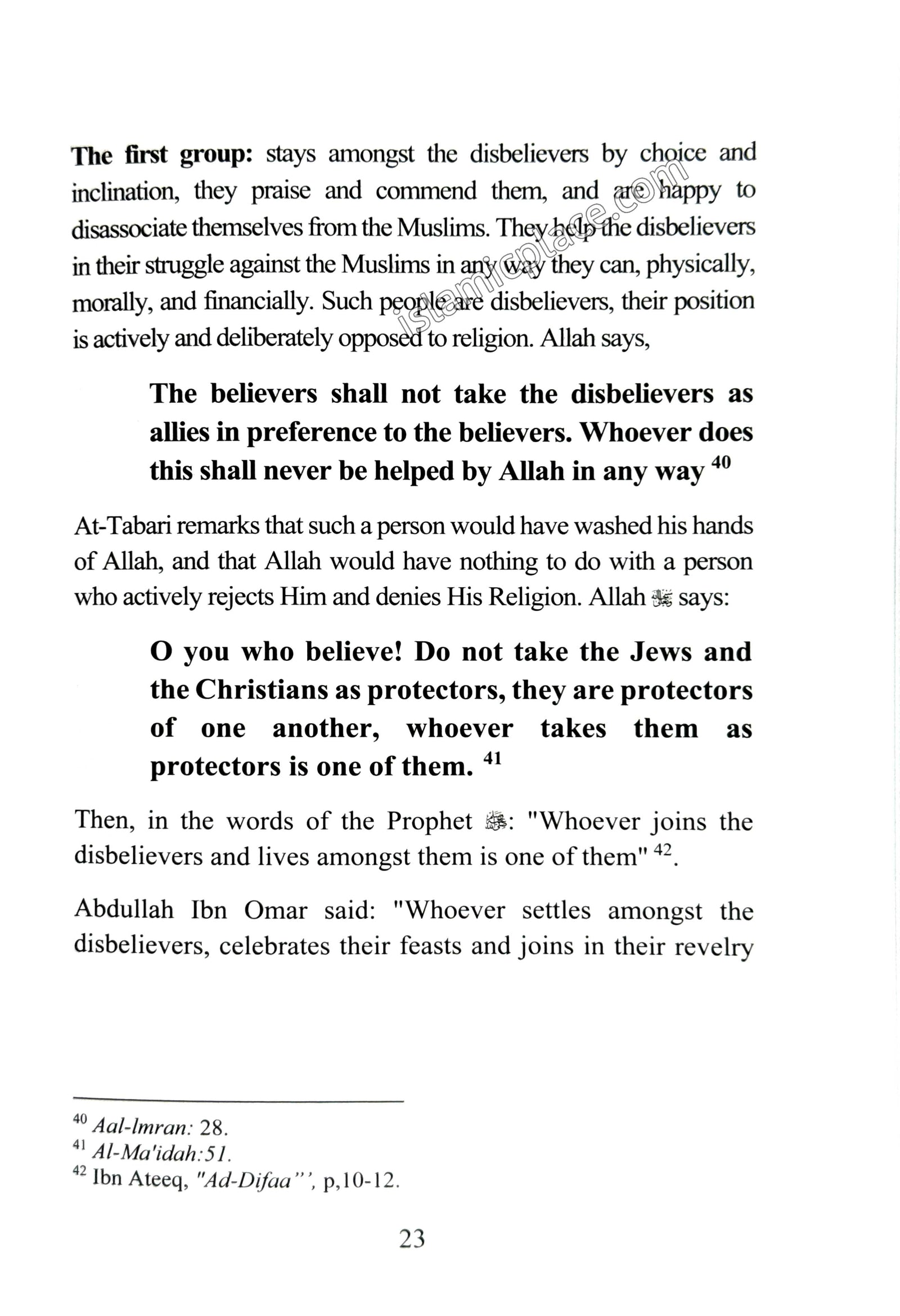 Al-Wala' Wa'l-Bara' (Part 3) According to Aqeedah of Salaf