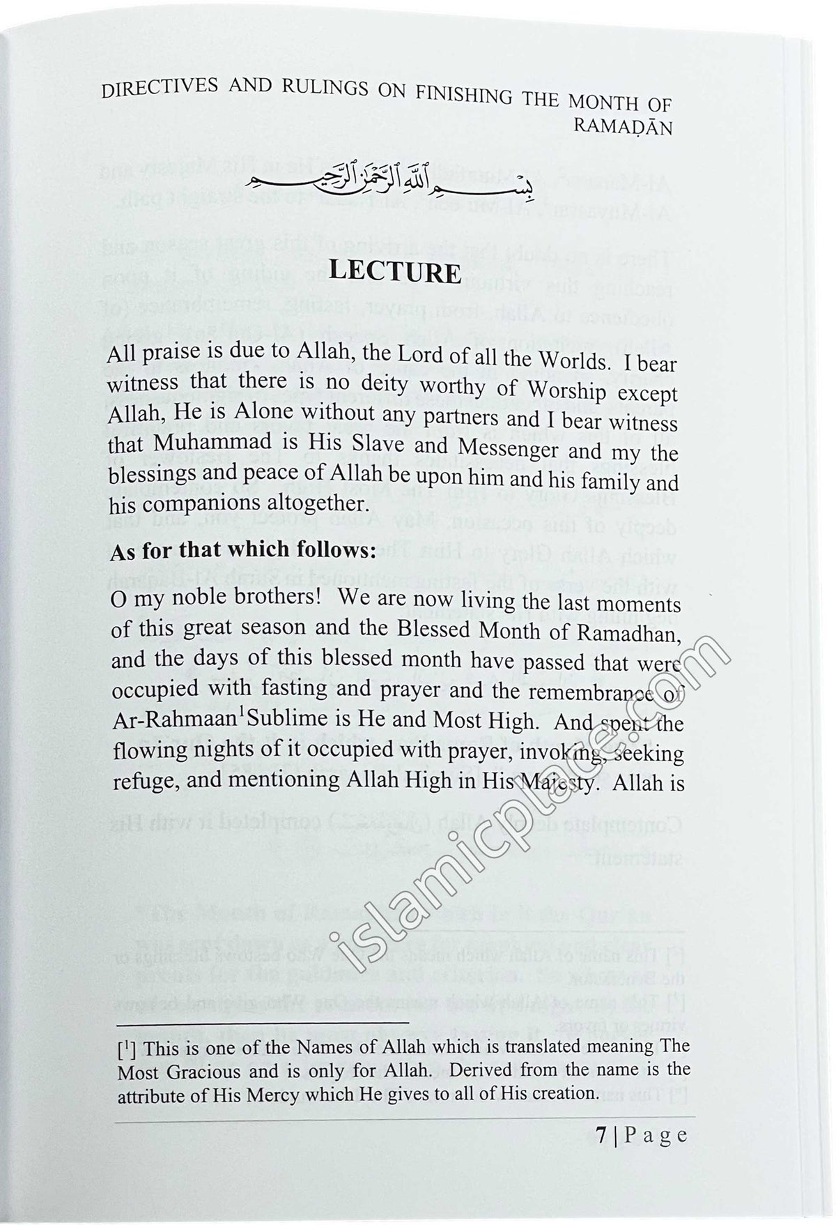 Directives & Rulings on Finishing The Month of Ramadhan