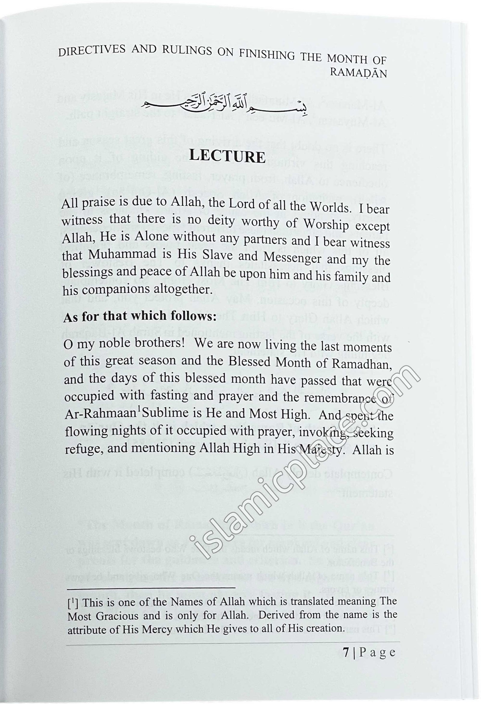 Directives & Rulings on Finishing The Month of Ramadhan