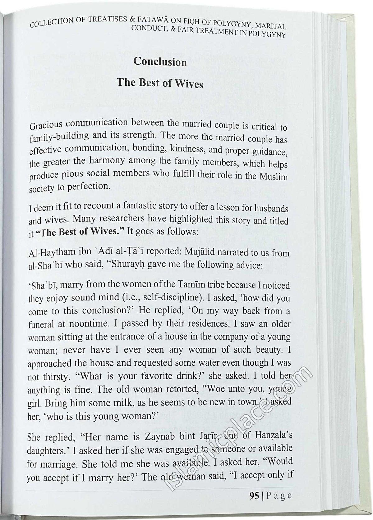 Fiqh of Polygyny - Marital Conduct, & Fair Treatment in Polygyny - Collection of Treatises & Fatawa on