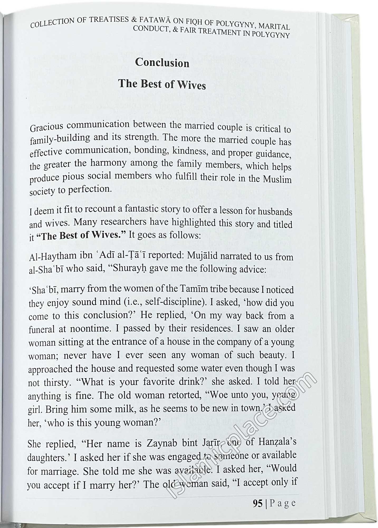 Fiqh of Polygyny - Marital Conduct, & Fair Treatment in Polygyny - Collection of Treatises & Fatawa on