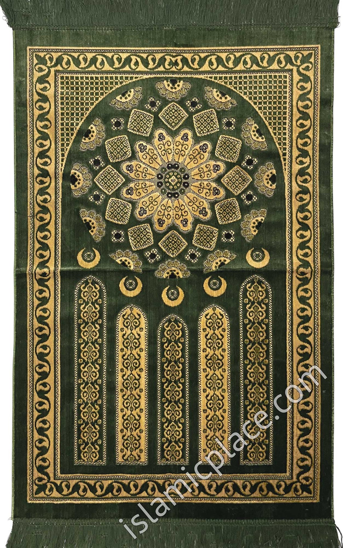 Sage Green Prayer Rug with 5 Pillars Design (Big &amp; Tall size)