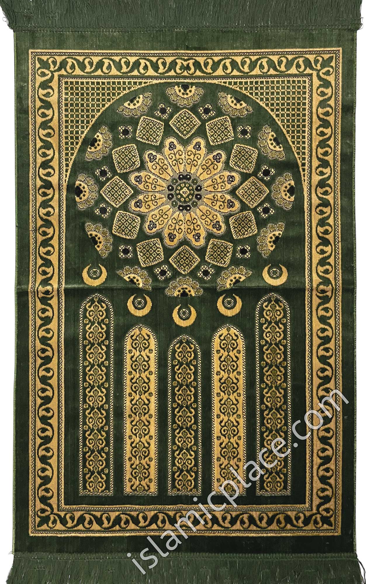 Sage Green Prayer Rug with 5 Pillars Design (Big & Tall size)