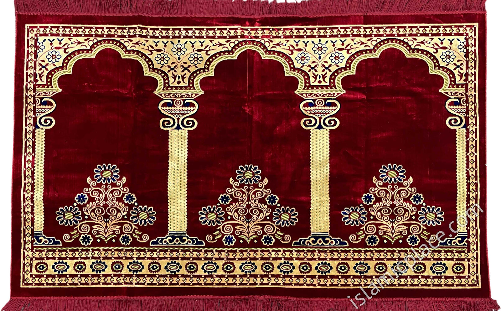 Burgundy - Abbas Family Prayer Rug (3-4 People)