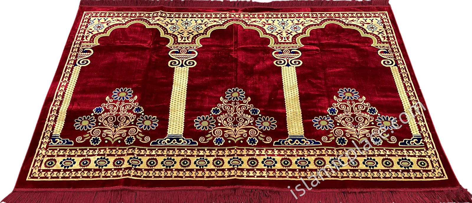 Burgundy - Abbas Family Prayer Rug (3-4 People)