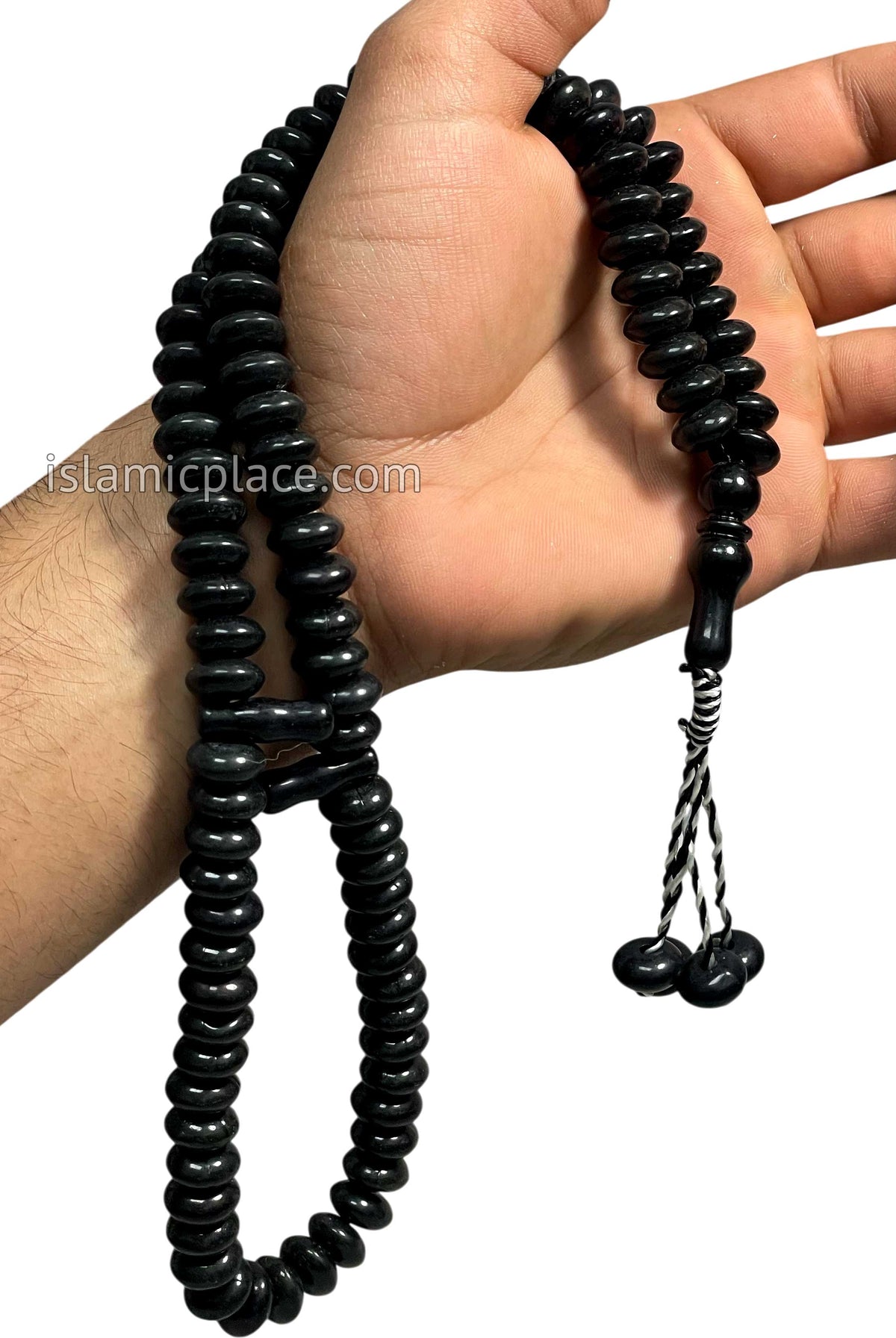 Black - Large Bead Talib Tasbih Prayer Beads