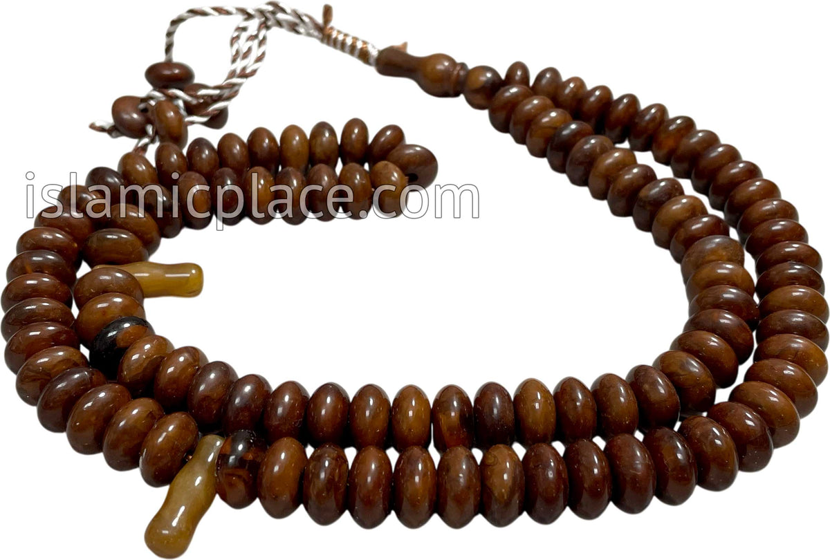 Cocoa Brown - Large Bead Talib Tasbih Prayer Beads