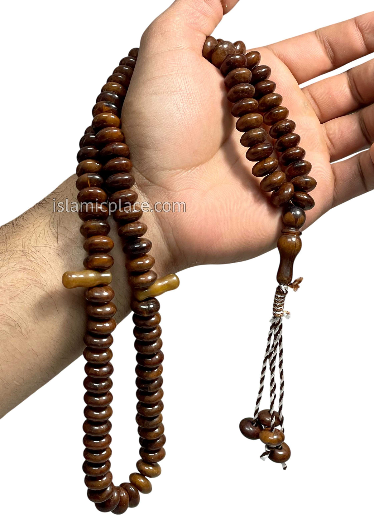 Cocoa Brown - Large Bead Talib Tasbih Prayer Beads