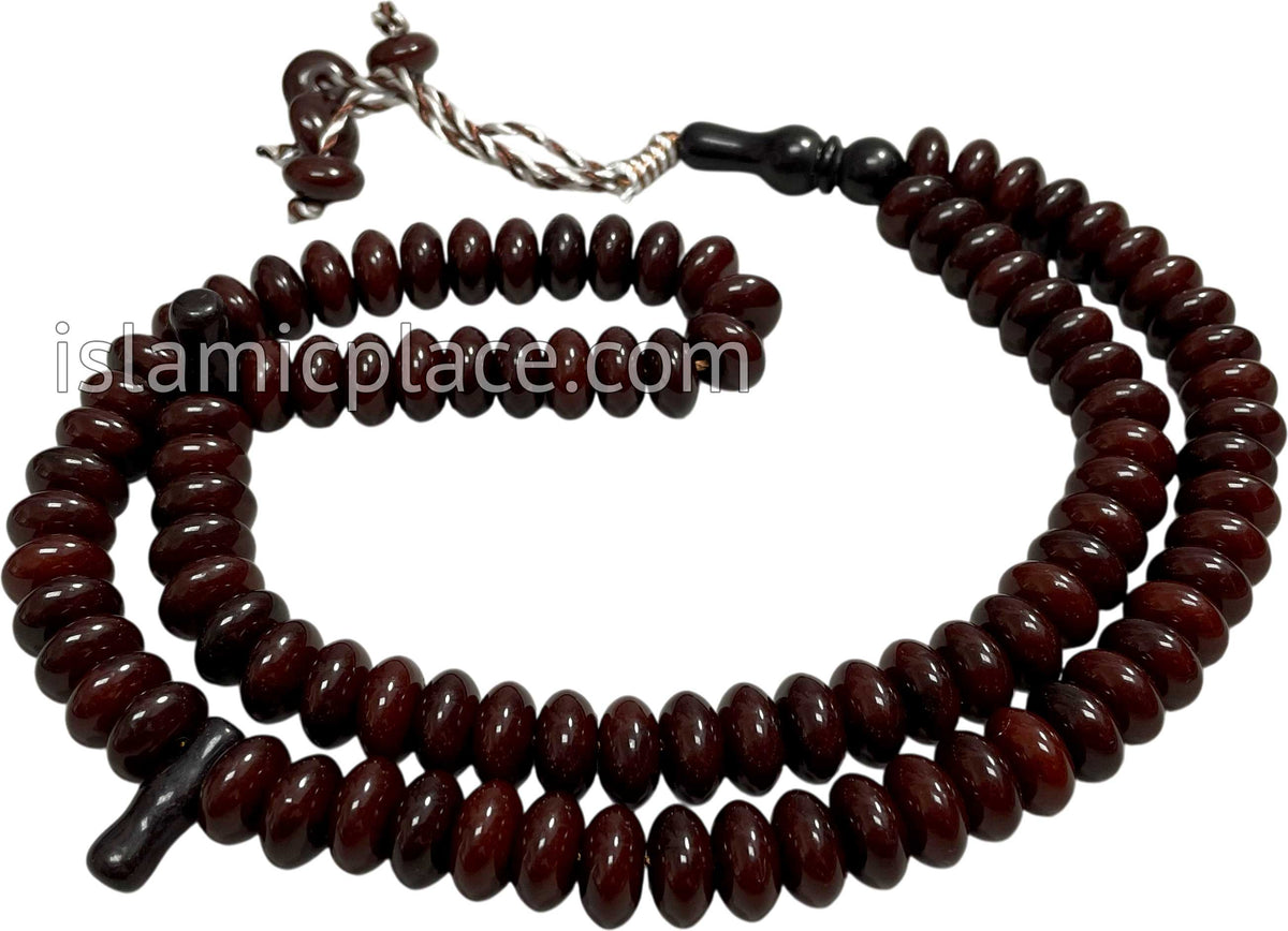 Dark Brown - Large Bead Talib Tasbih Prayer Beads