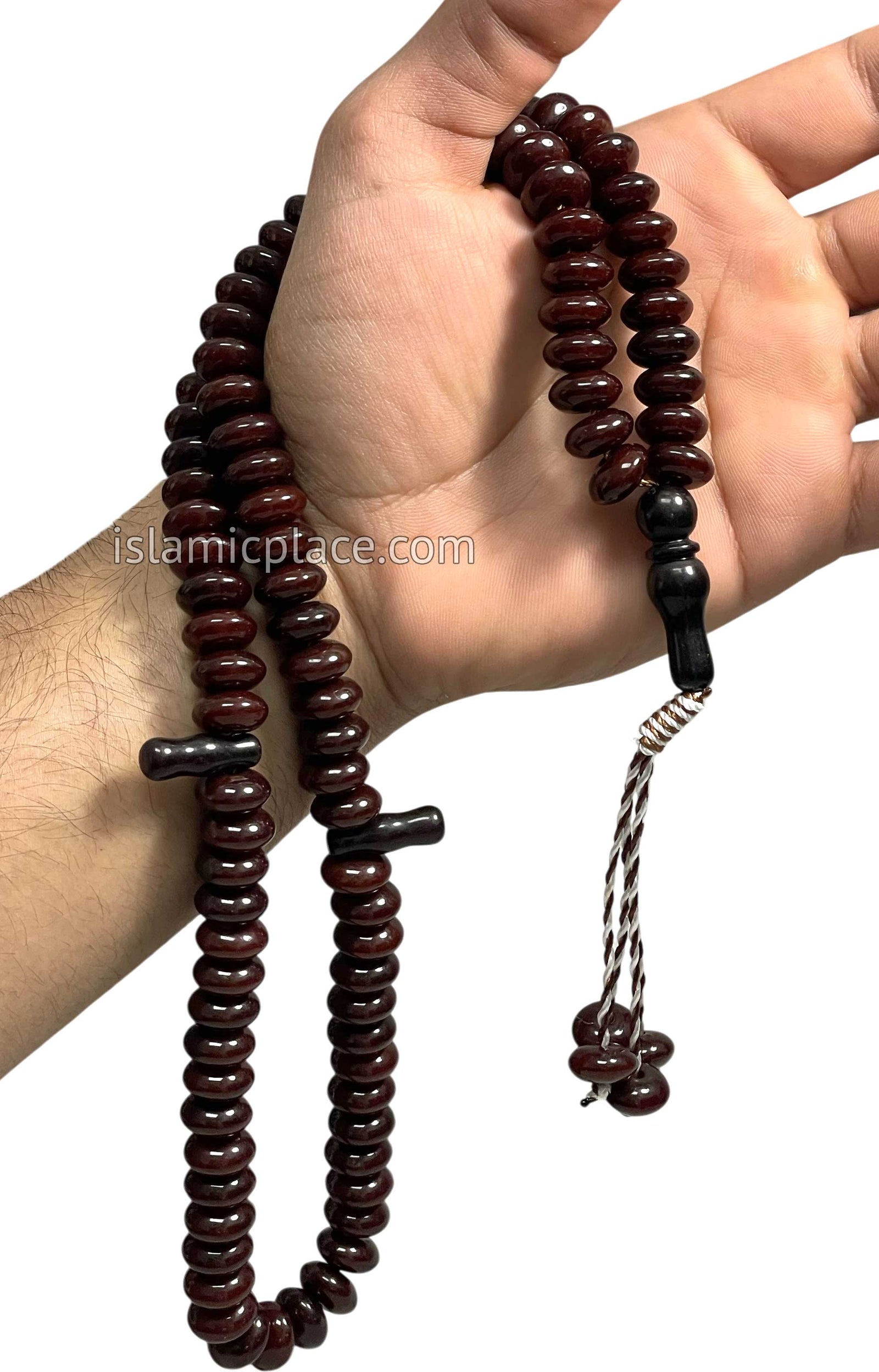 Dark Brown - Large Bead Talib Tasbih Prayer Beads