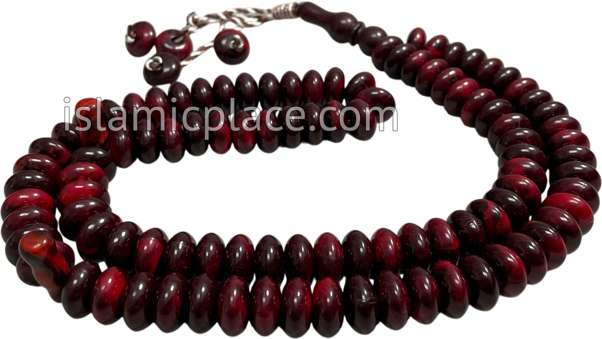 Red Cedar - Large Bead Talib Tasbih Prayer Beads