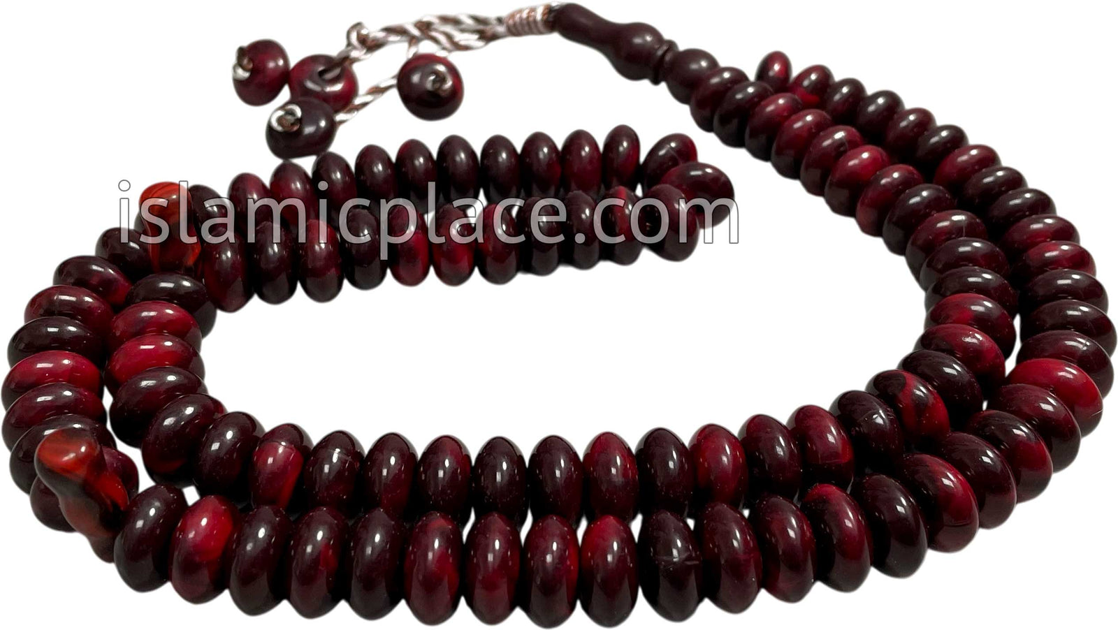 Red Cedar - Large Bead Talib Tasbih Prayer Beads
