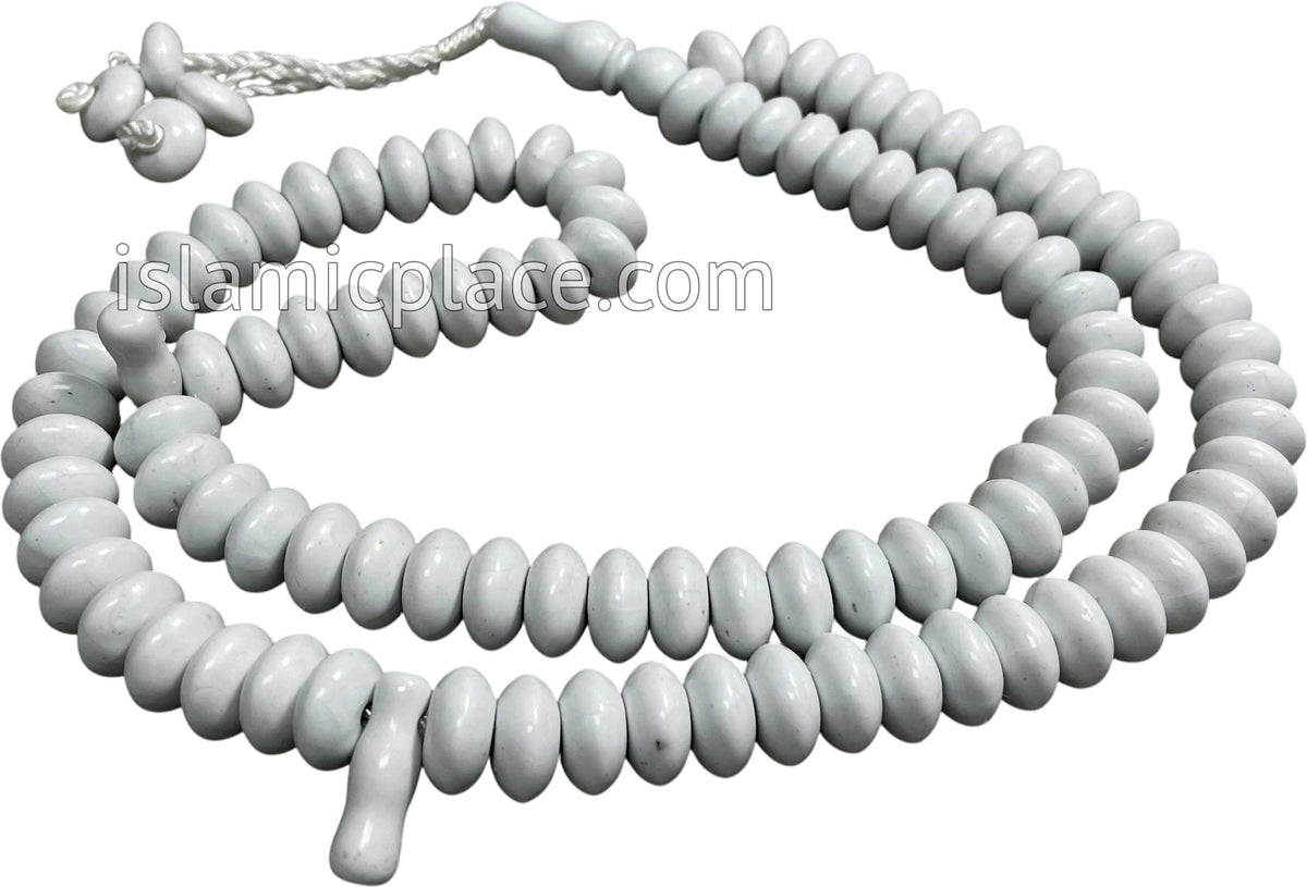 White - Large Bead Talib Tasbih Prayer Beads