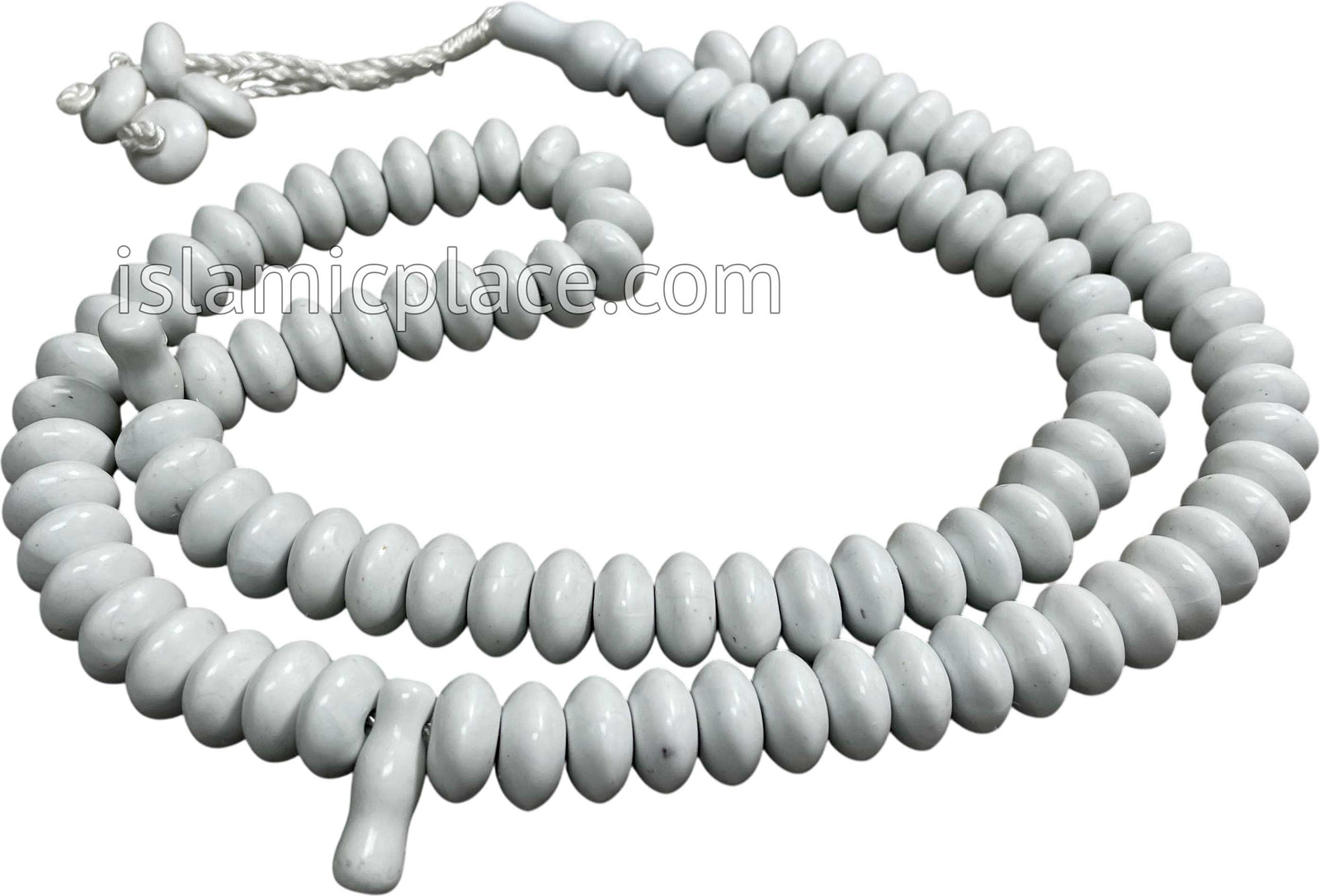 White - Large Bead Talib Tasbih Prayer Beads
