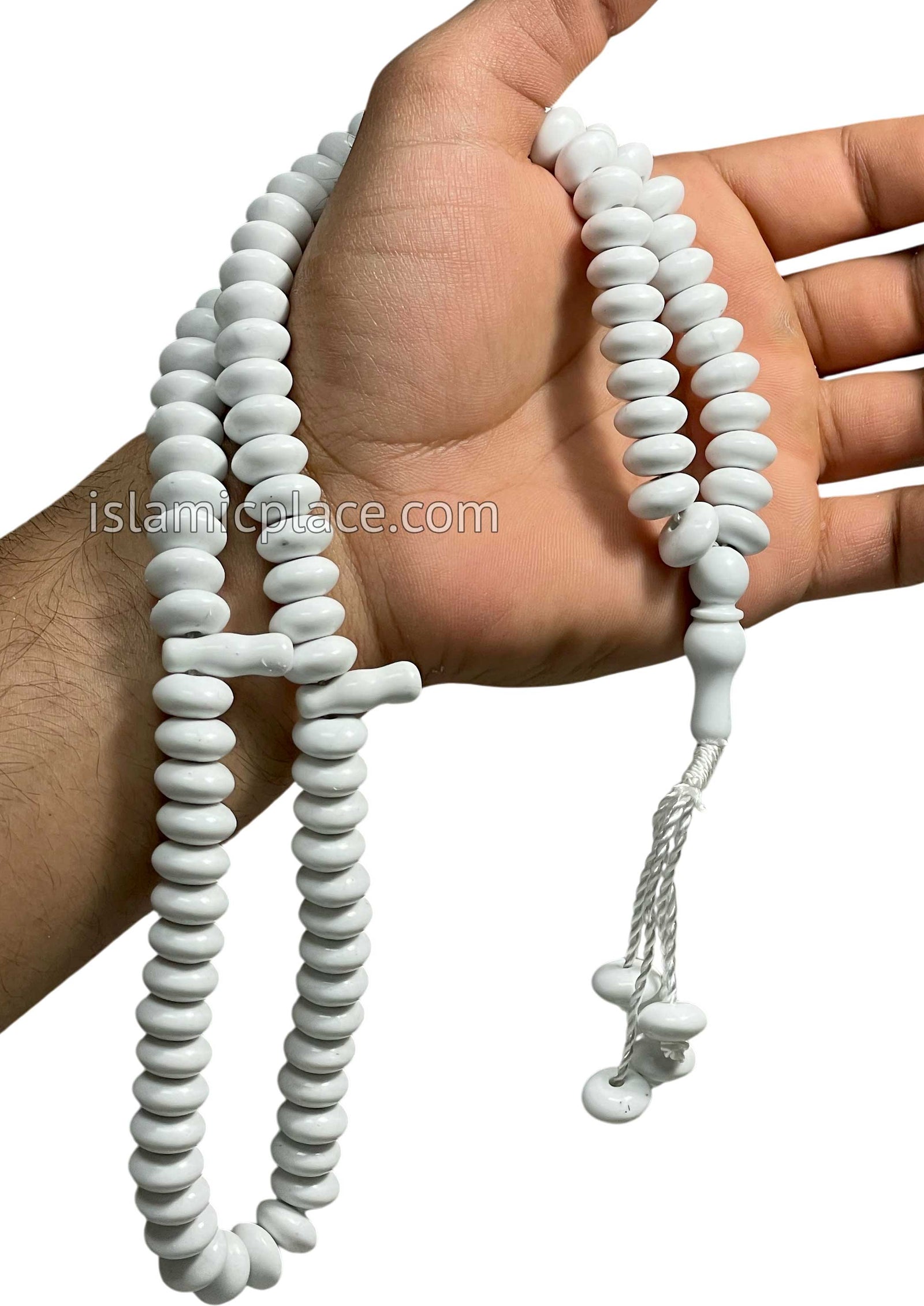 White - Large Bead Talib Tasbih Prayer Beads