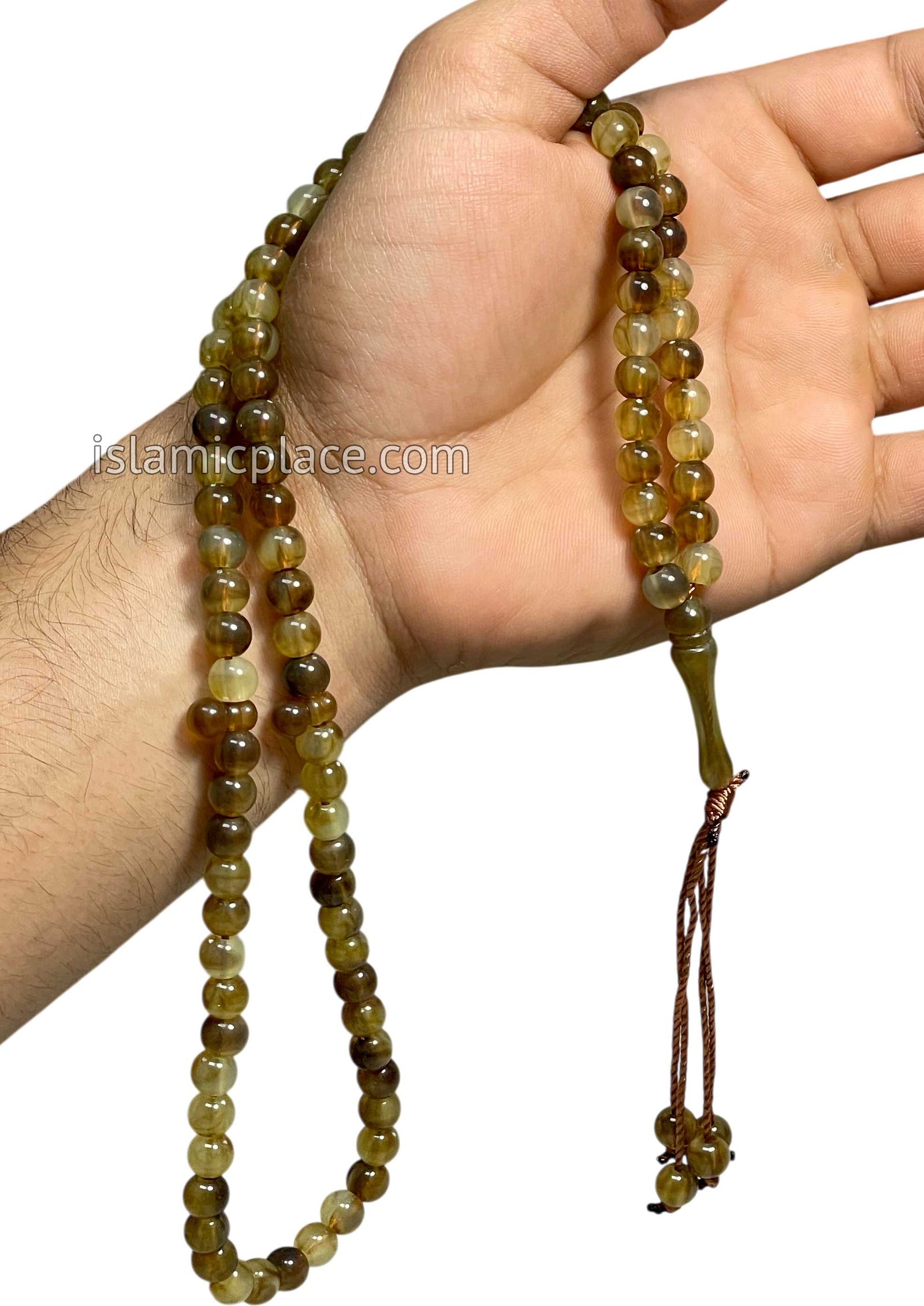 Crystal Brown - Khalil Tasbih Prayer Beads
