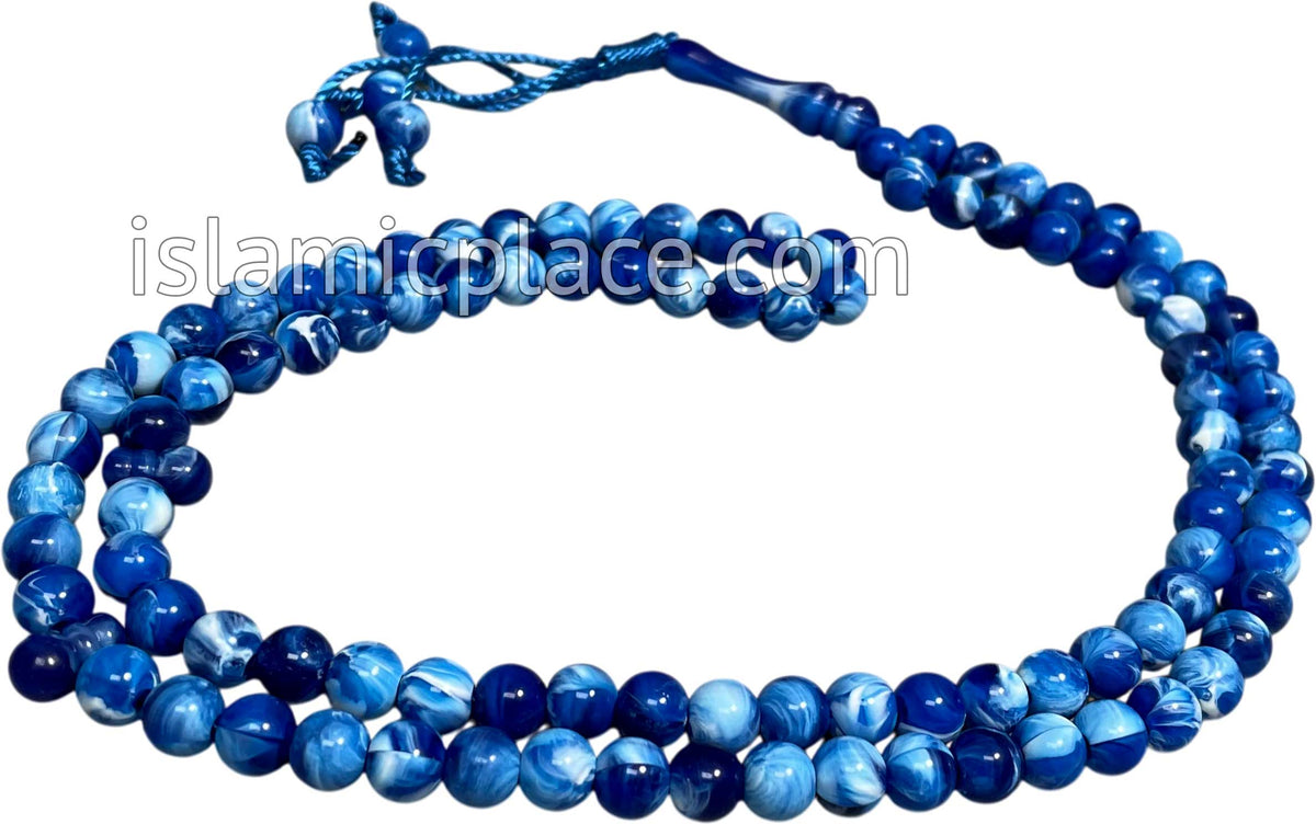 Marble Blue - Khalil Tasbih Prayer Beads
