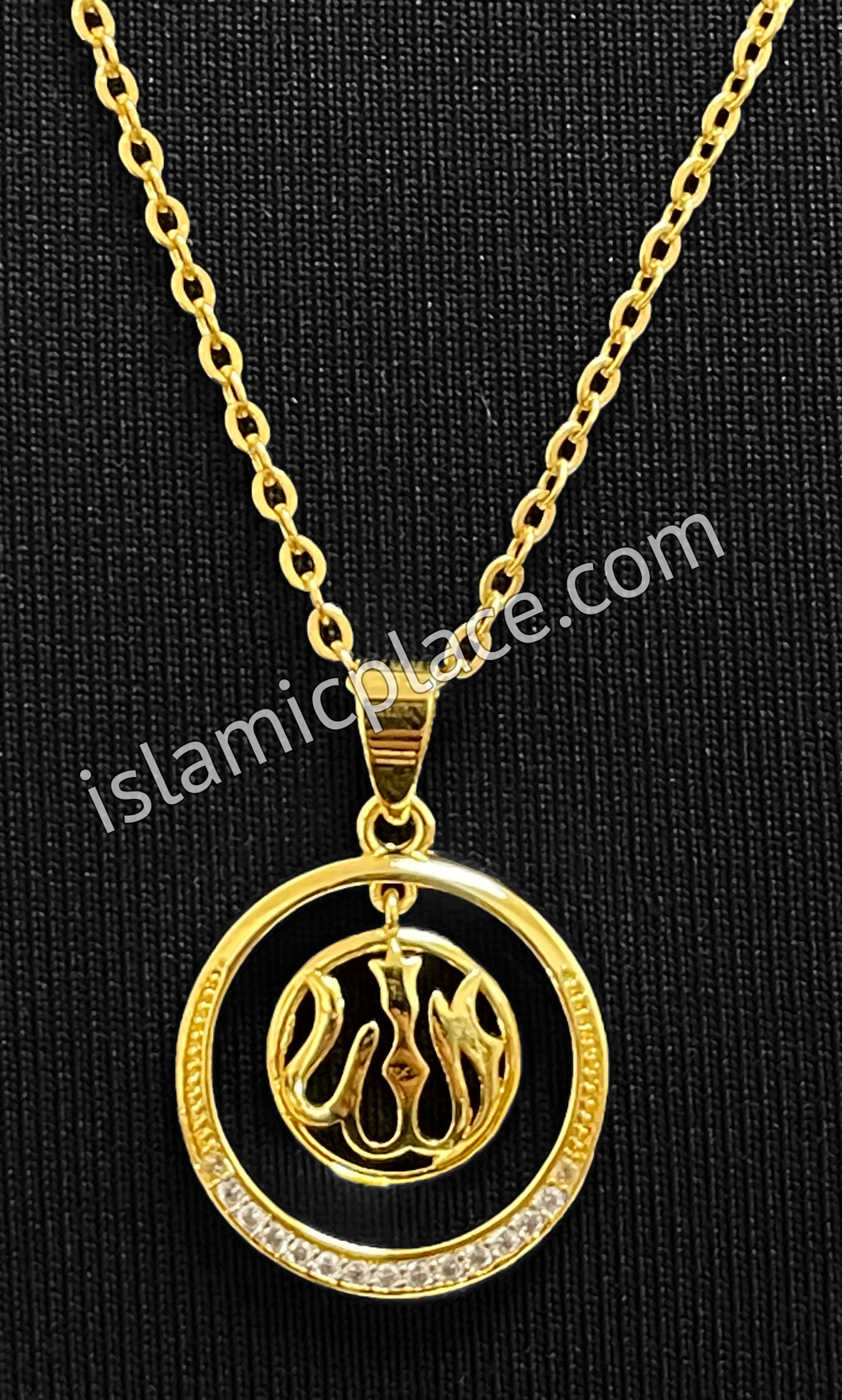 Gold Allah Stainless Steel Necklace - jp17
