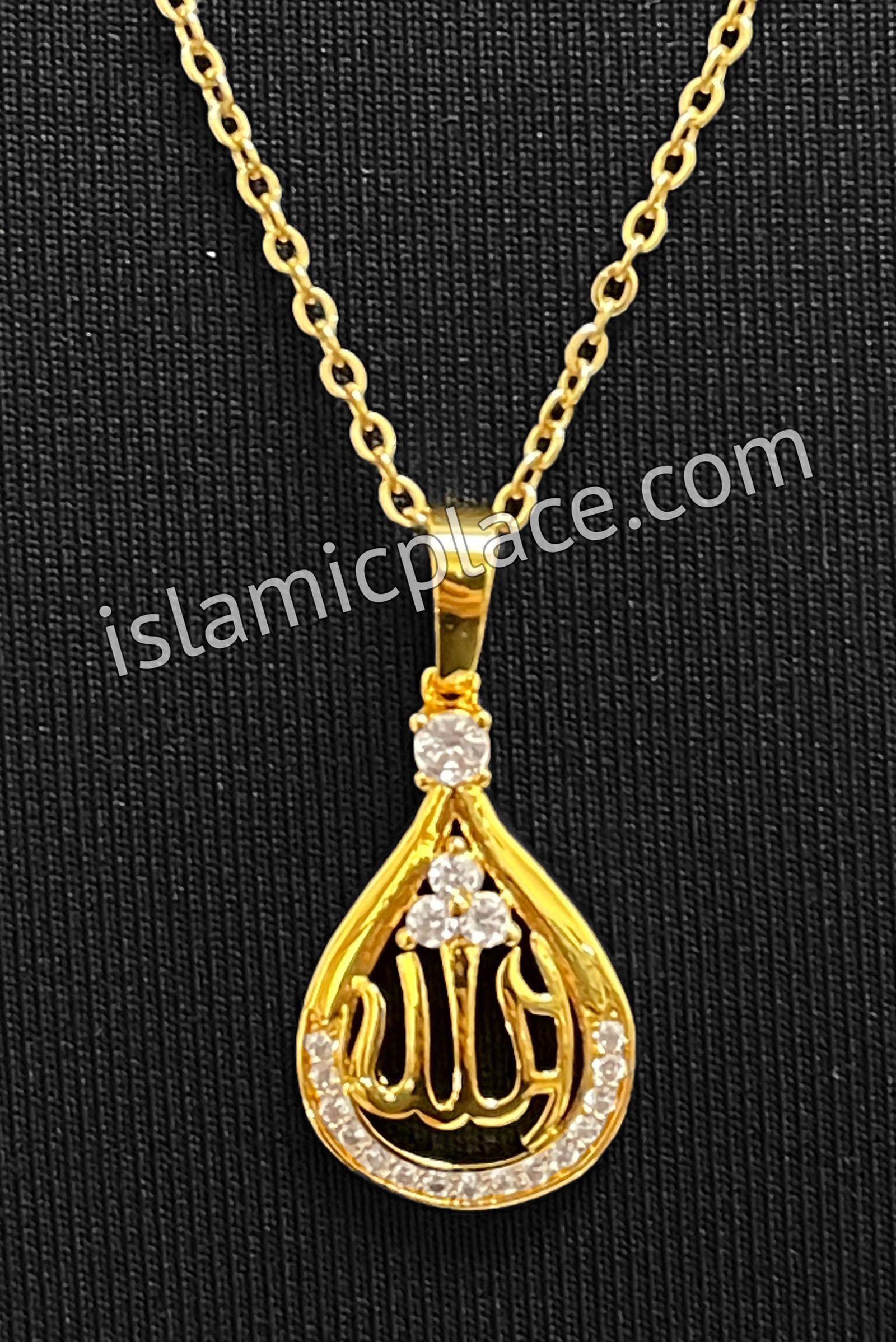 Gold Eyedrop Stainless Steel Necklace - jp18