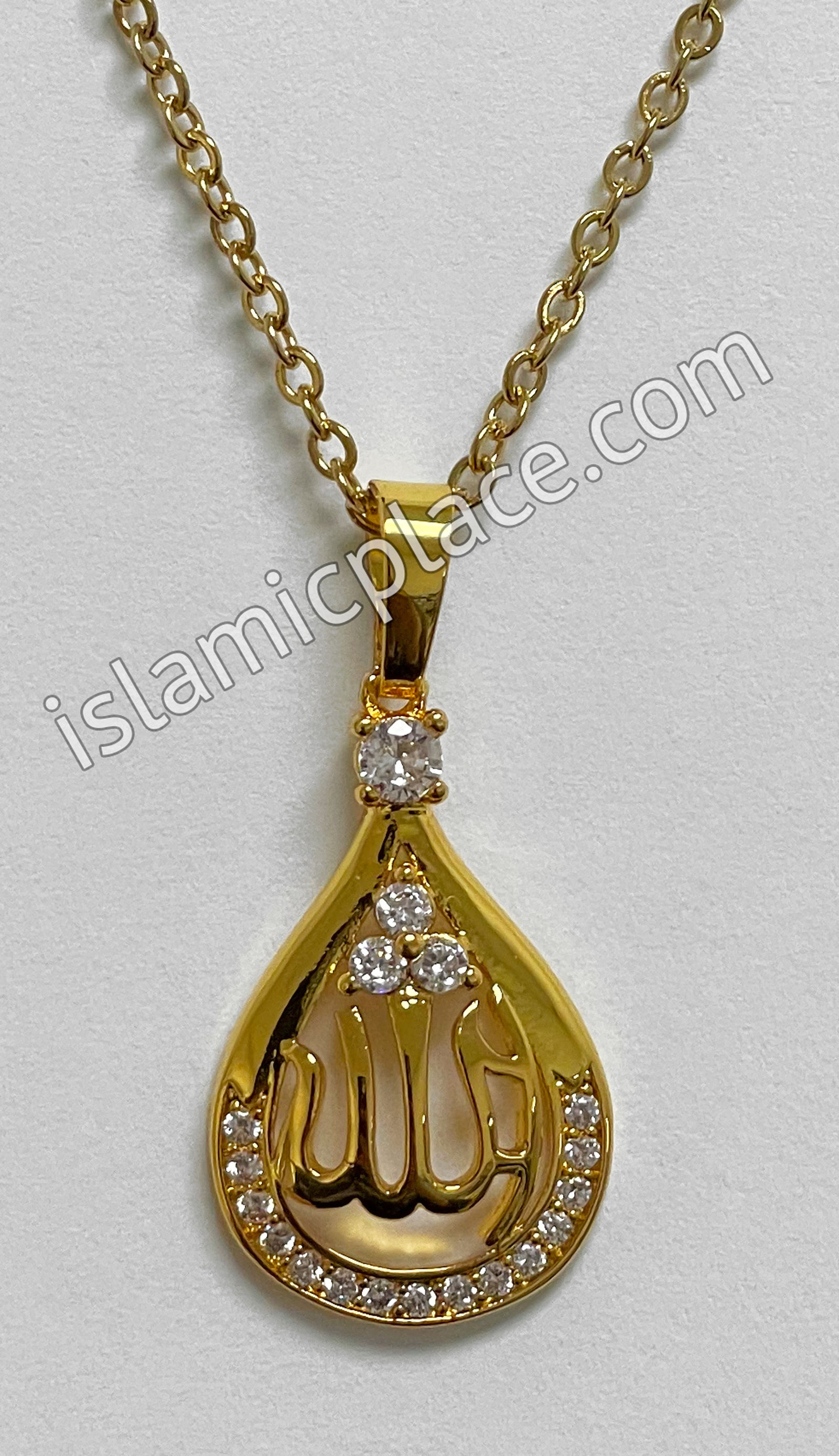 Gold Eyedrop Stainless Steel Necklace - jp18