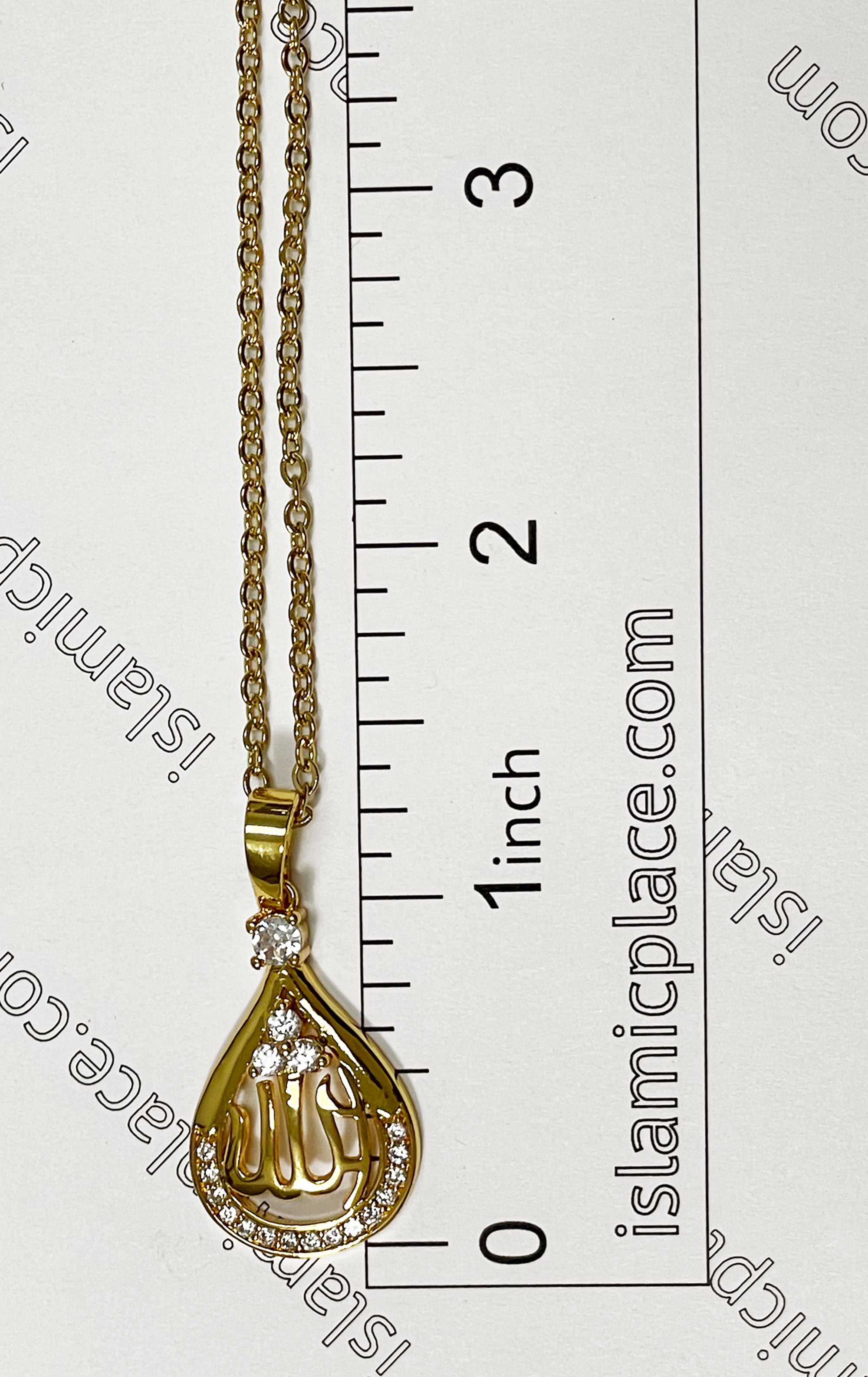 Gold Eyedrop Stainless Steel Necklace - jp18