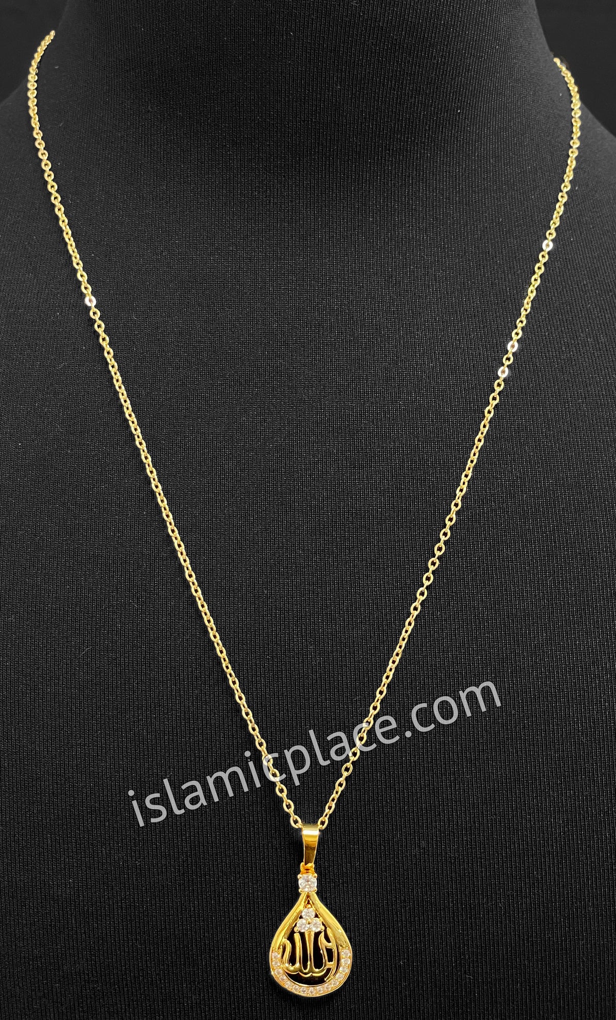Gold Eyedrop Stainless Steel Necklace - jp18