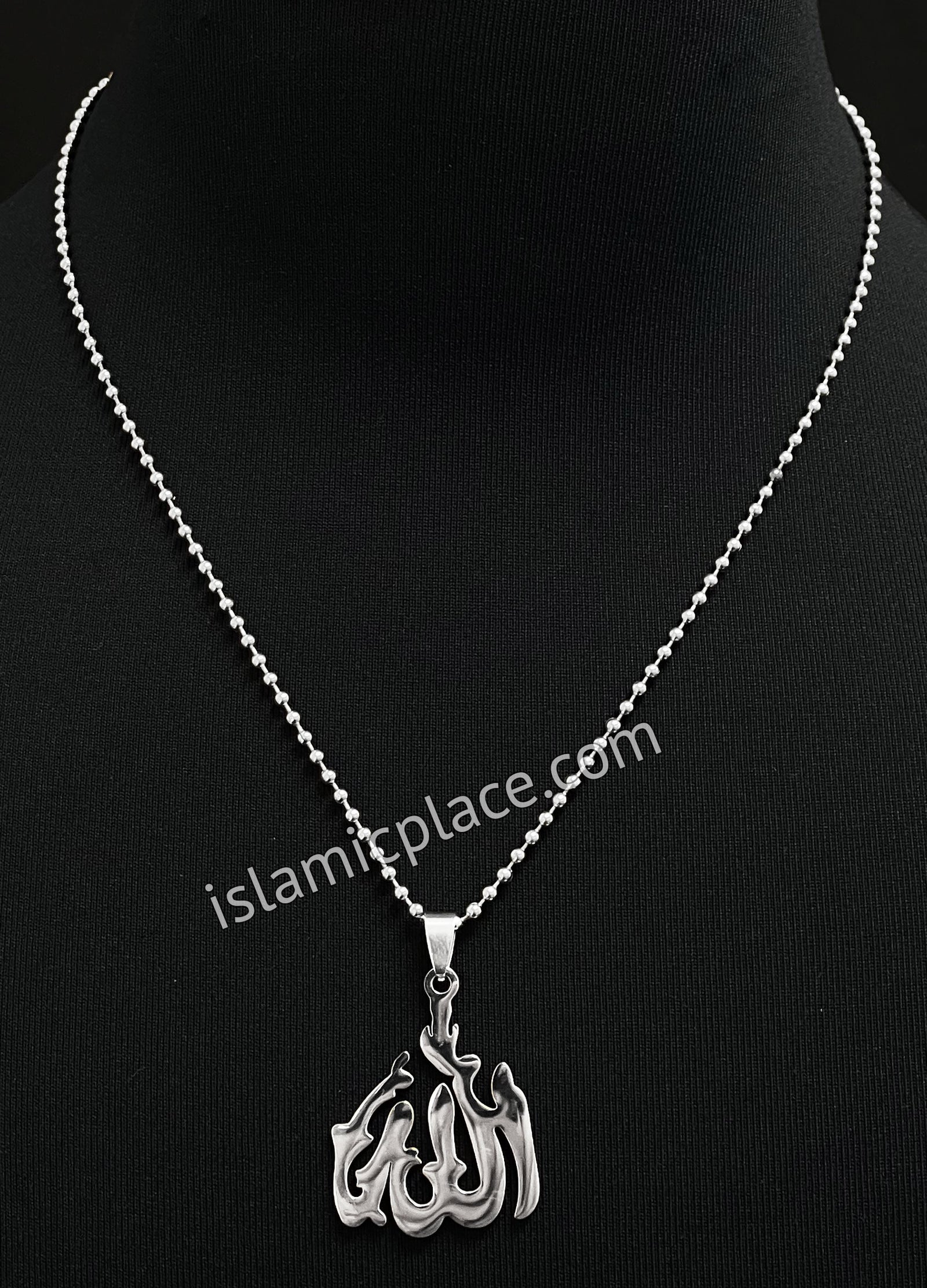 Silver Allah Stainless Steel Necklace - jp27