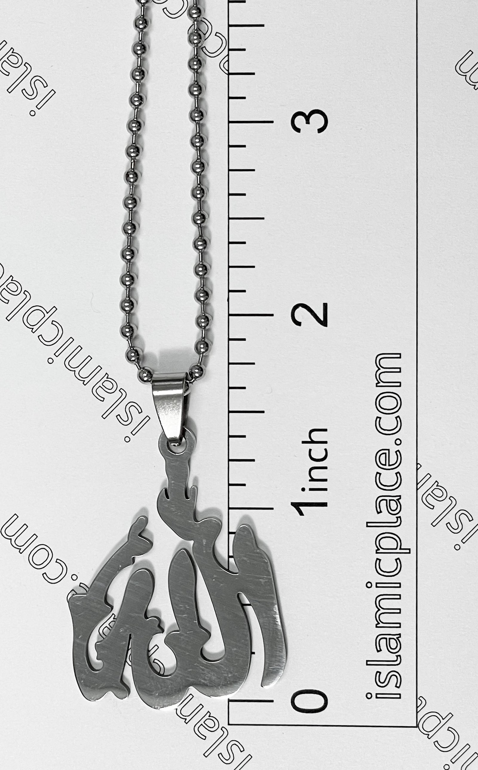 Silver Allah Stainless Steel Necklace - jp27