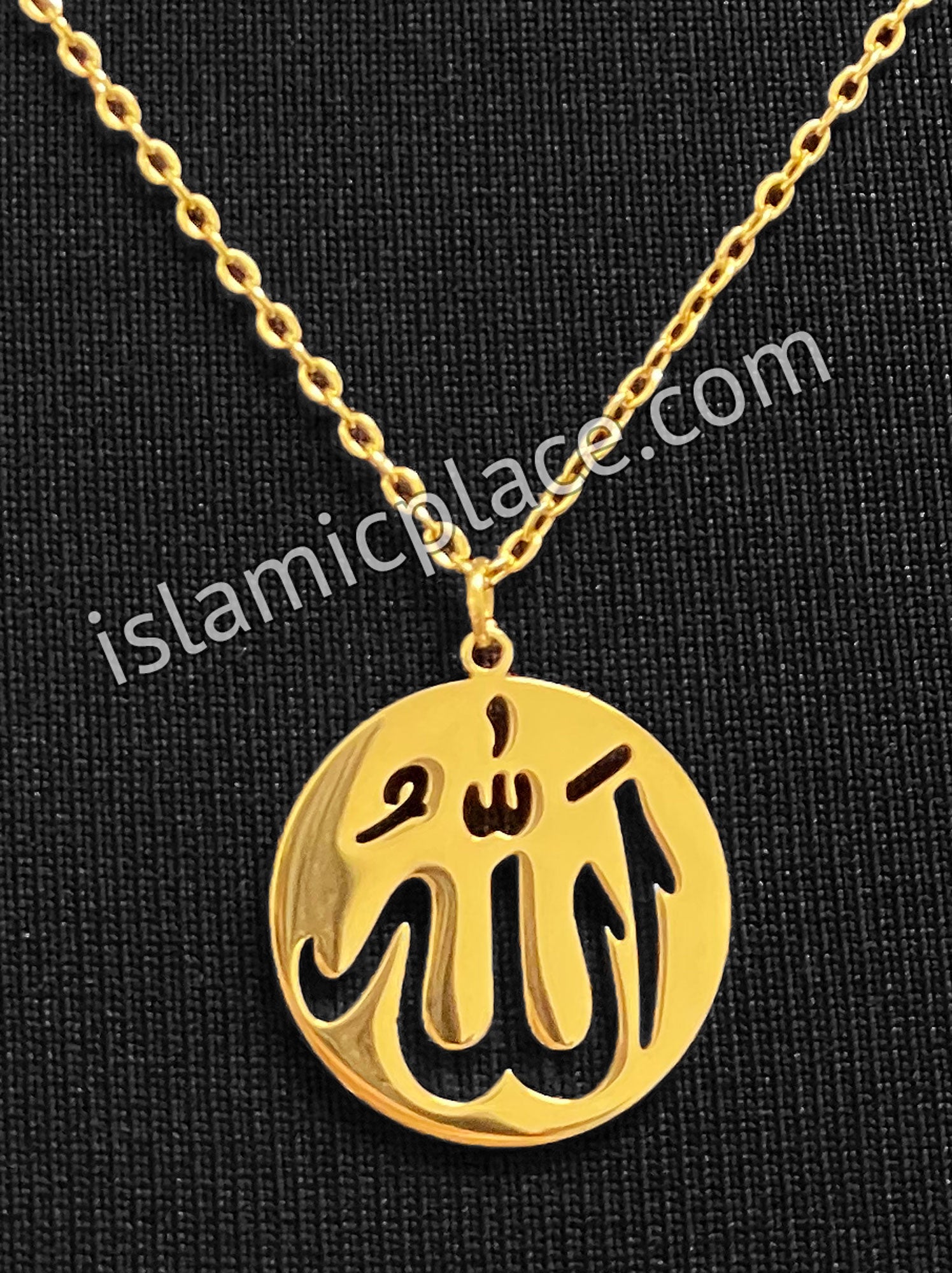 Gold Allah Stainless Steel Necklace - jp30