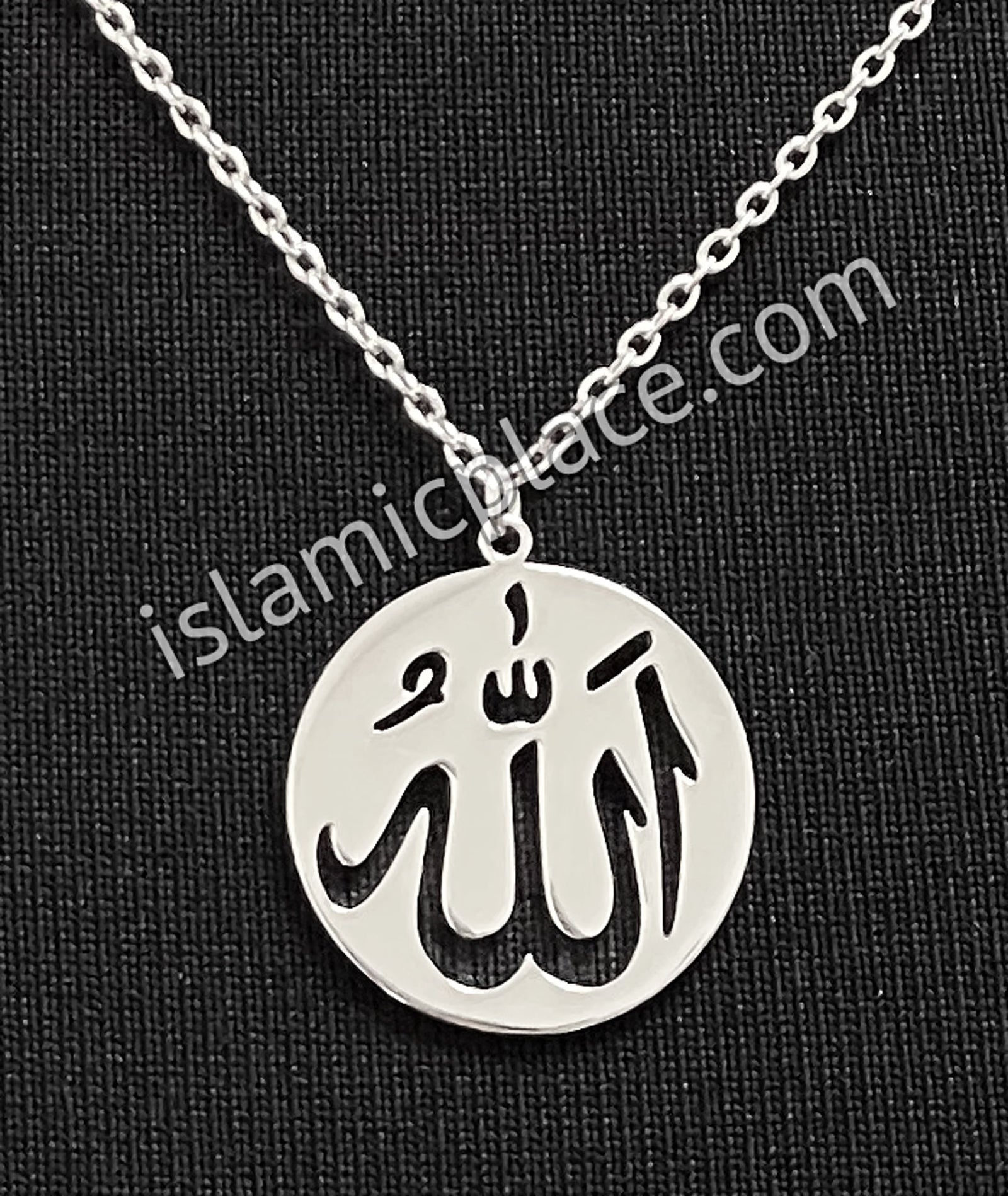 Silver Allah Stainless Steel Necklace - jp31