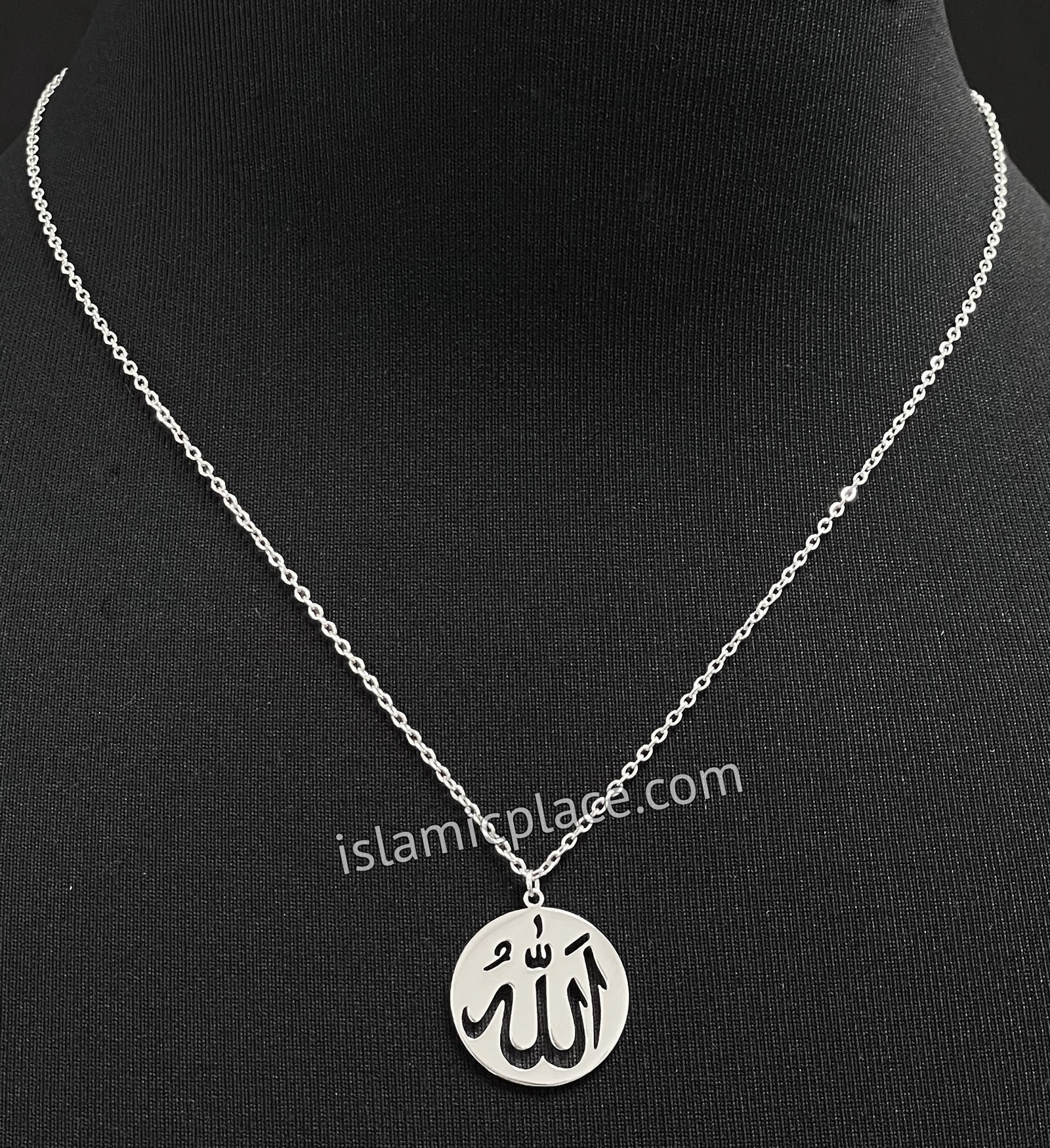 Silver Allah Stainless Steel Necklace - jp31