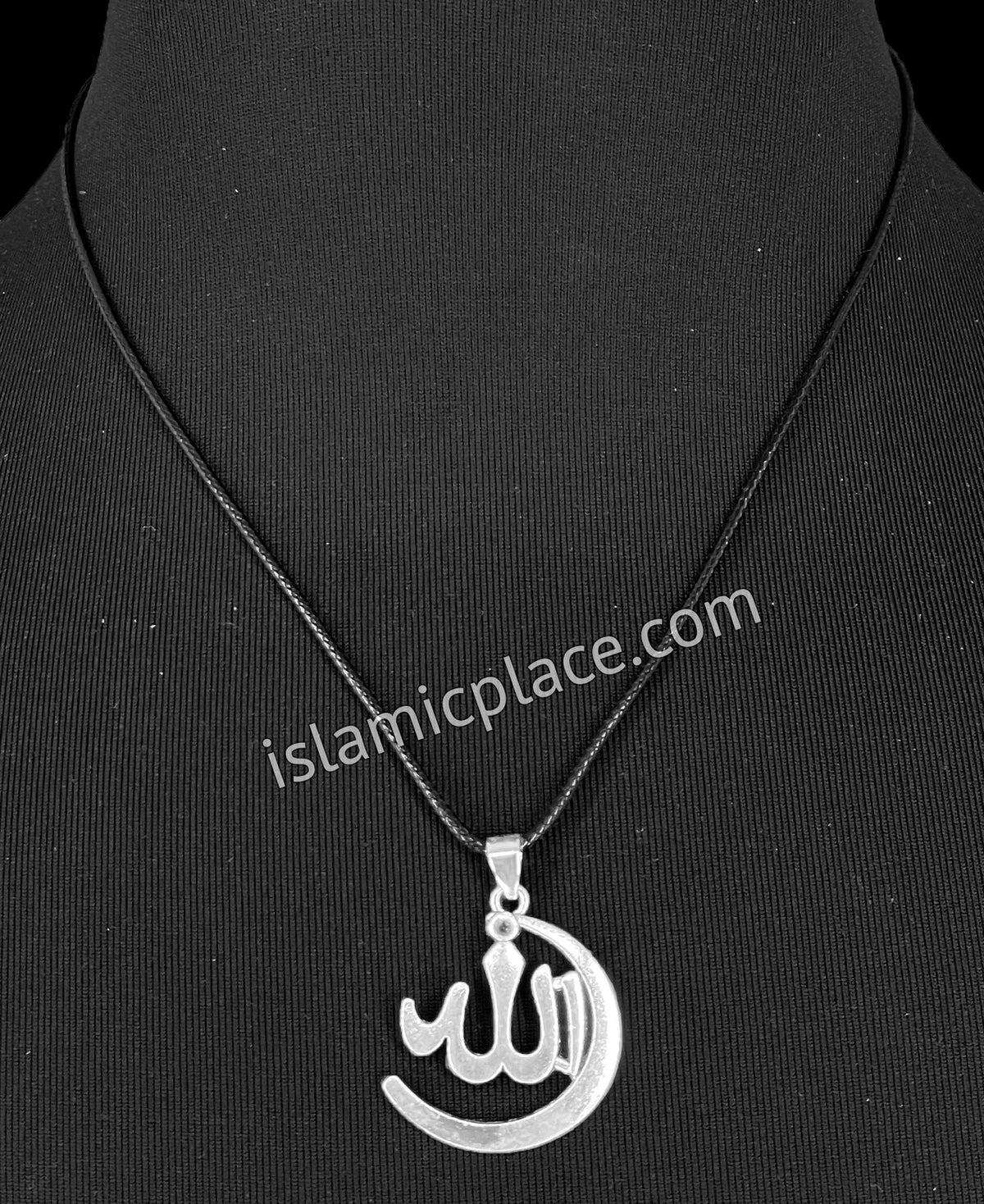 Silver Allah Stainless Steel Necklace - jp34-Silver