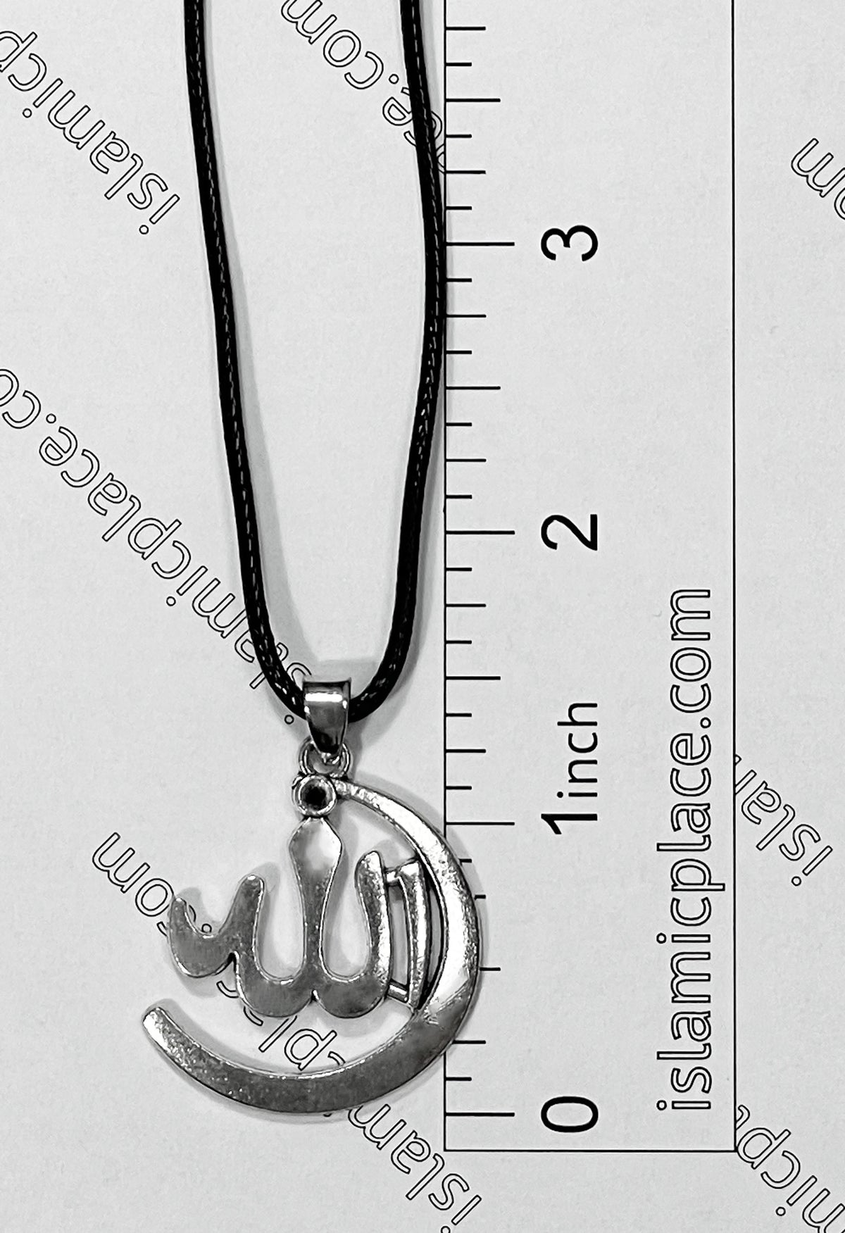 Silver Allah Stainless Steel Necklace - jp34-Silver