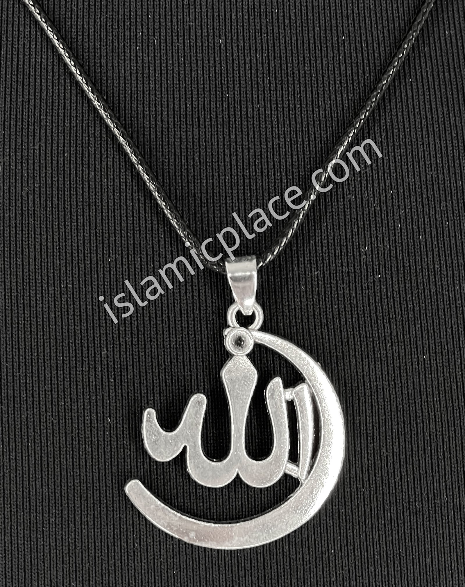 Silver Allah Stainless Steel Necklace - jp34-Silver