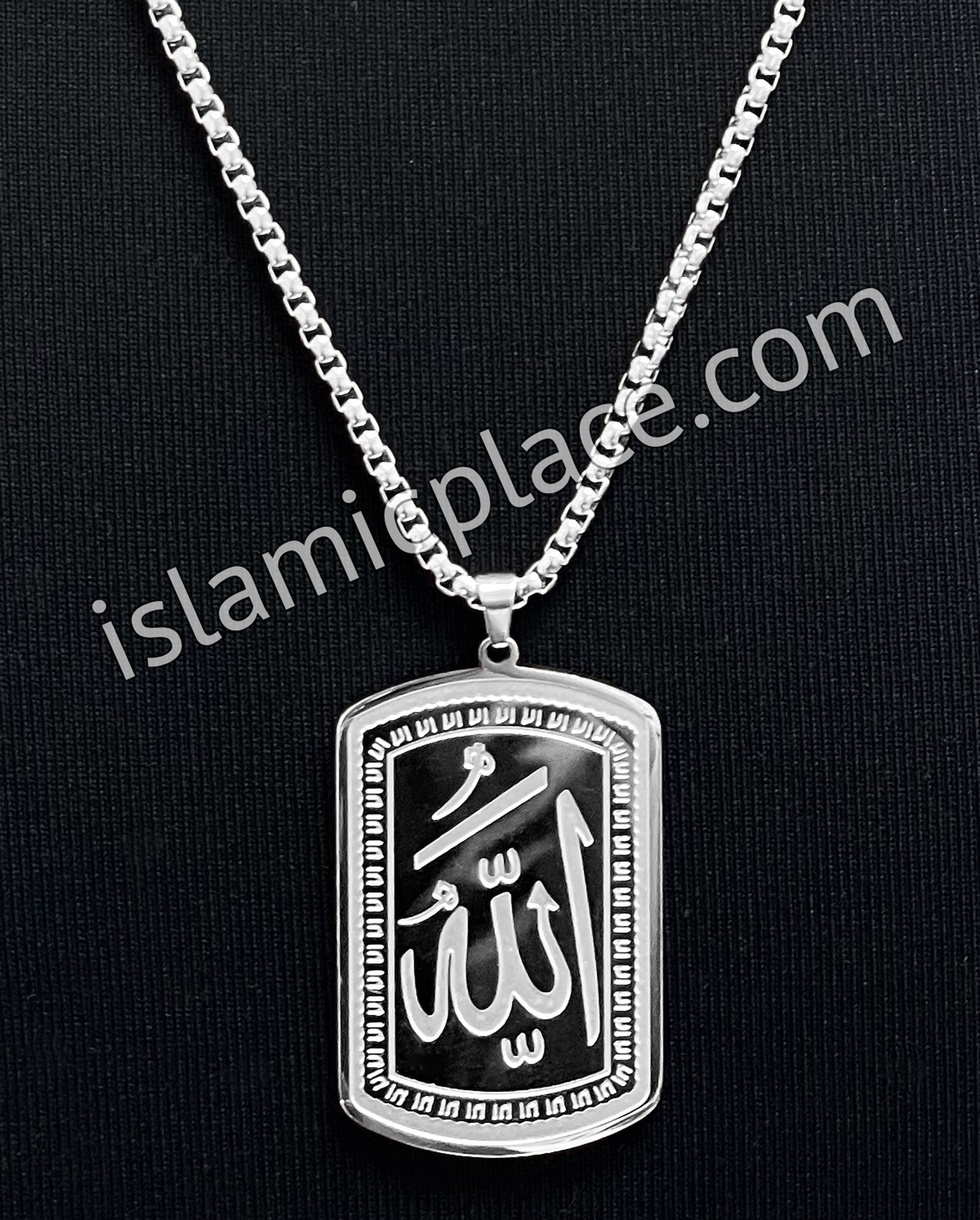 Silver Allah Stainless Steel Necklace - jp8