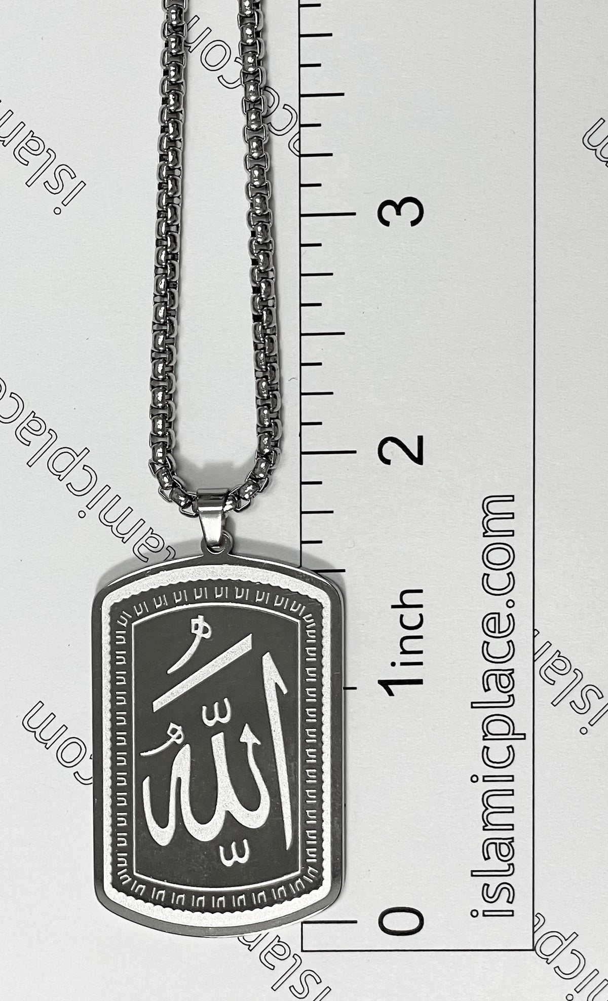 Silver Allah Stainless Steel Necklace - jp8